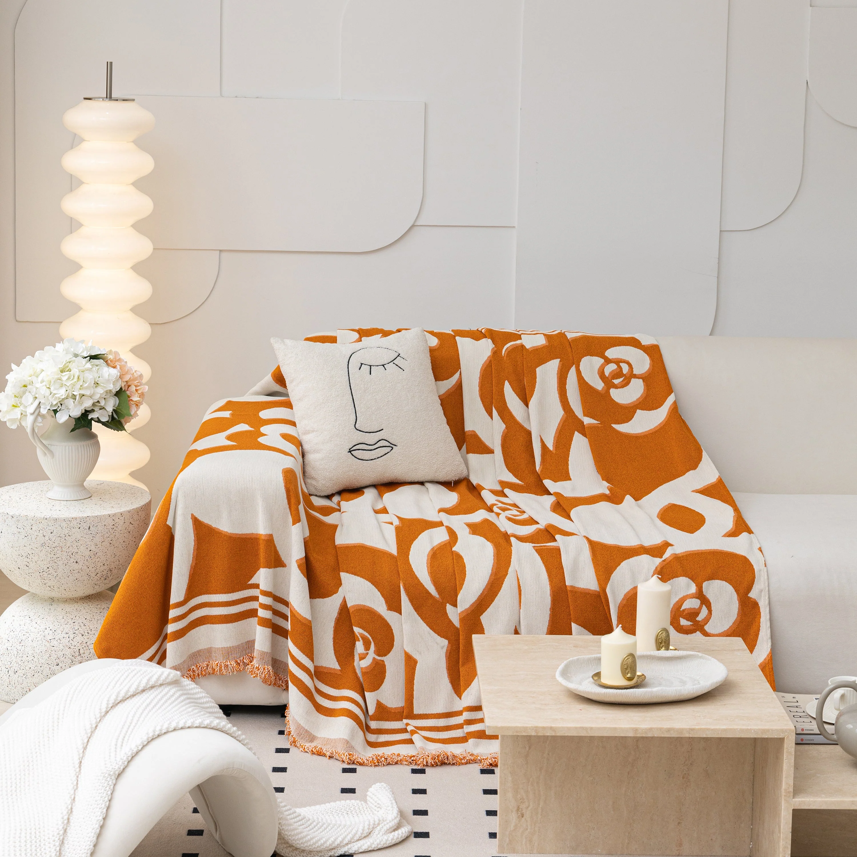 Chenille Sofa Cover Blanket, Couch Cover Blanket Throws for Couches Living Room Furniture Throw Covers - Image 36