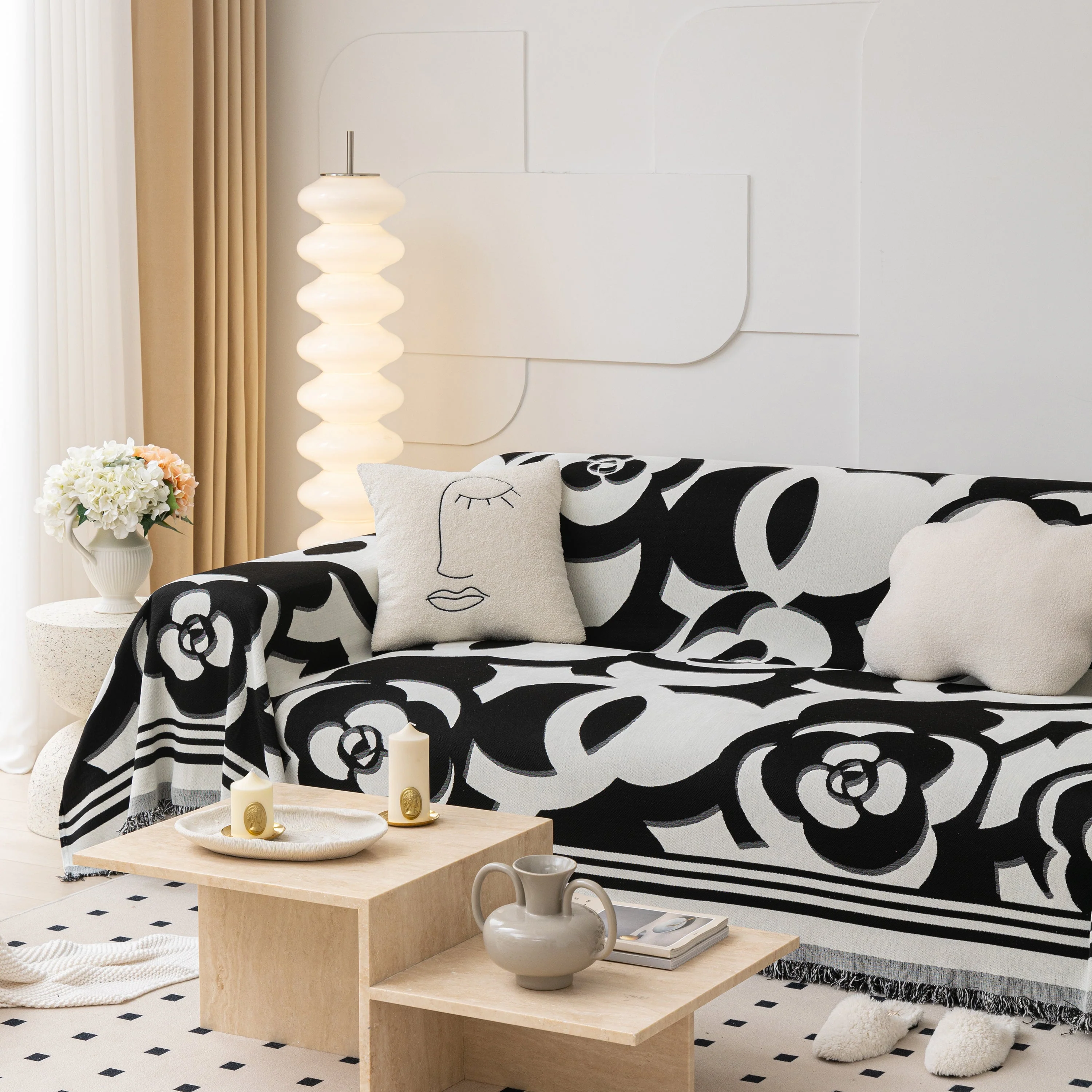Chenille Sofa Cover Blanket, Couch Cover Blanket Throws for Couches Living Room Furniture Throw Covers - Image 38