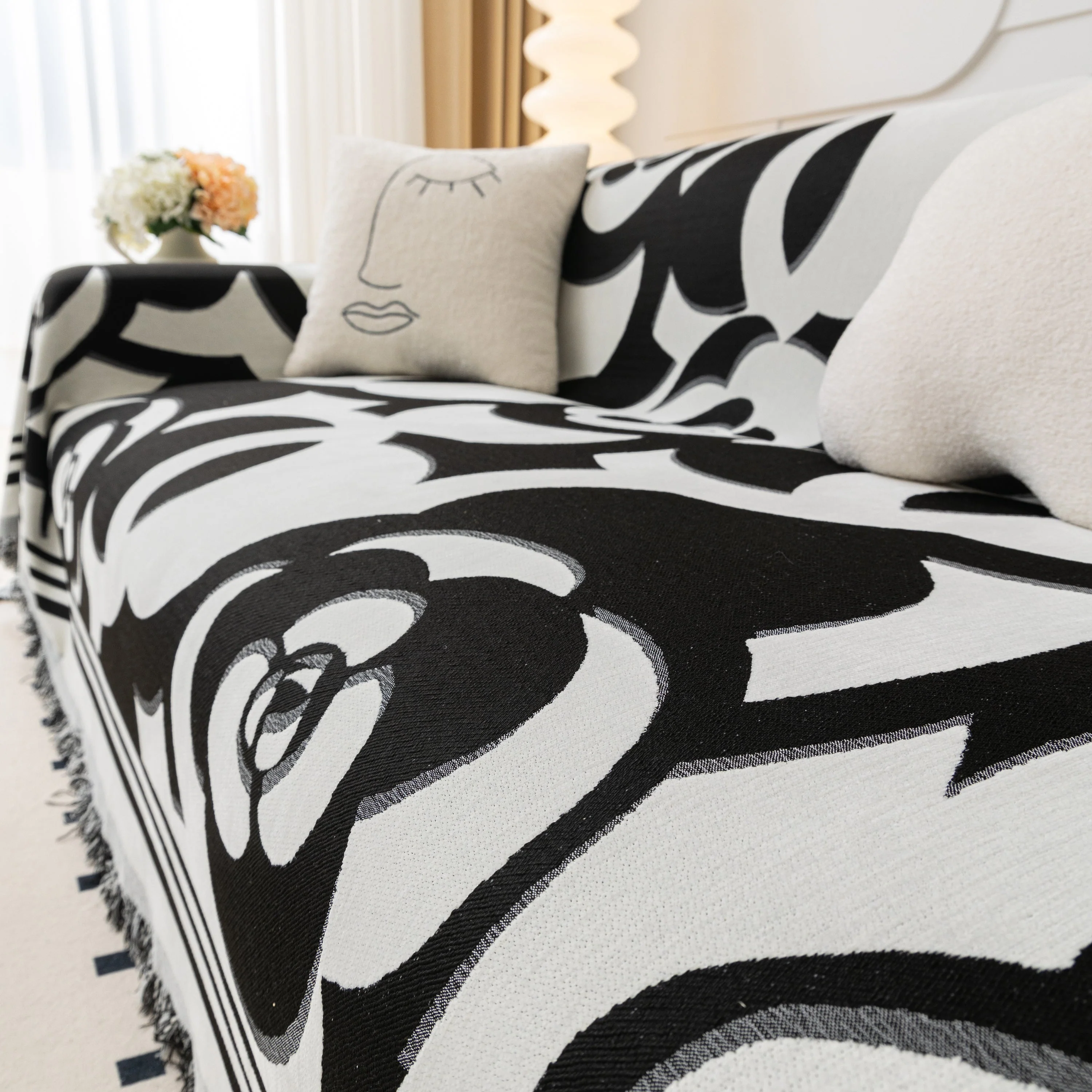 Chenille Sofa Cover Blanket, Couch Cover Blanket Throws for Couches Living Room Furniture Throw Covers - Image 51