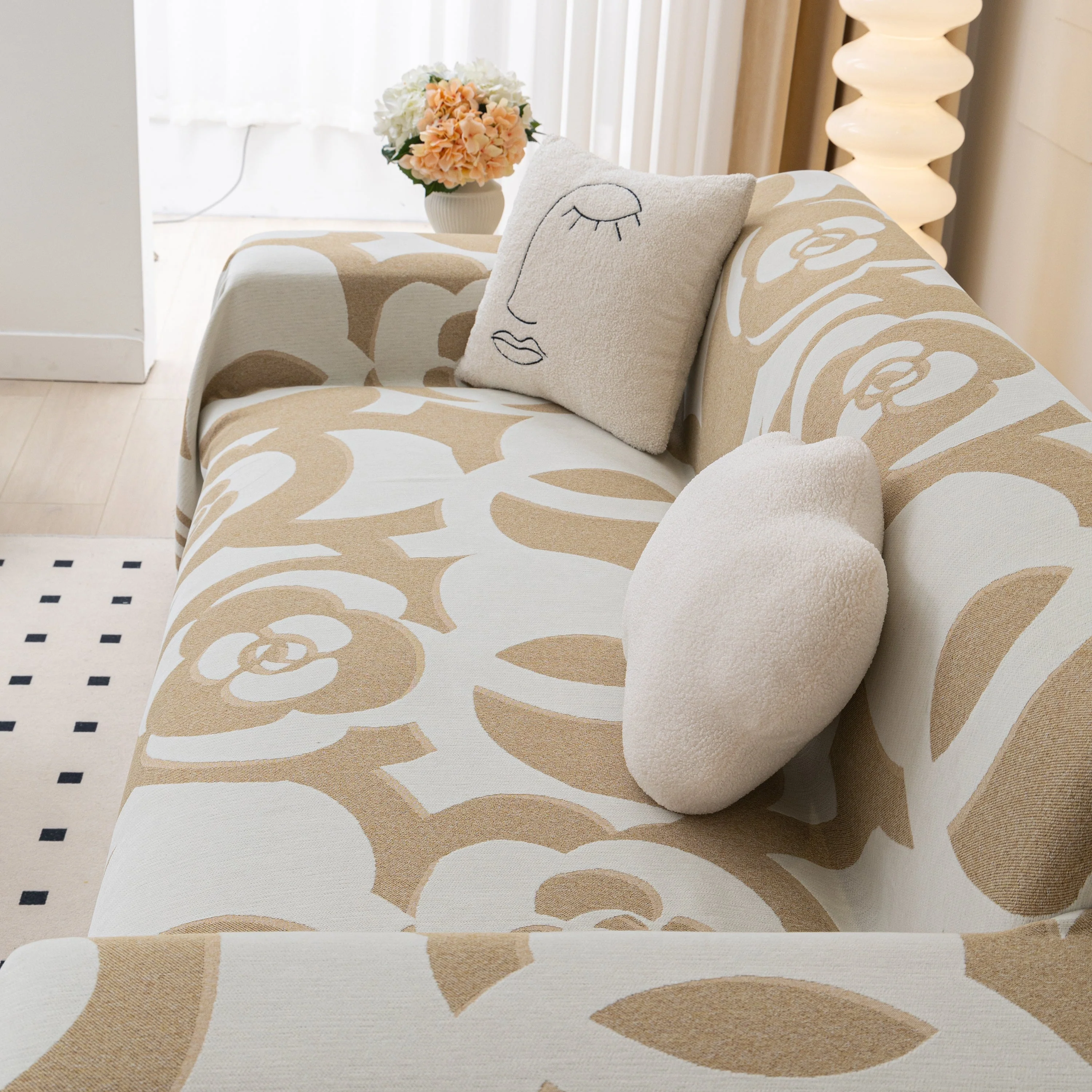 Chenille Sofa Cover Blanket, Couch Cover Blanket Throws for Couches Living Room Furniture Throw Covers - Image 77