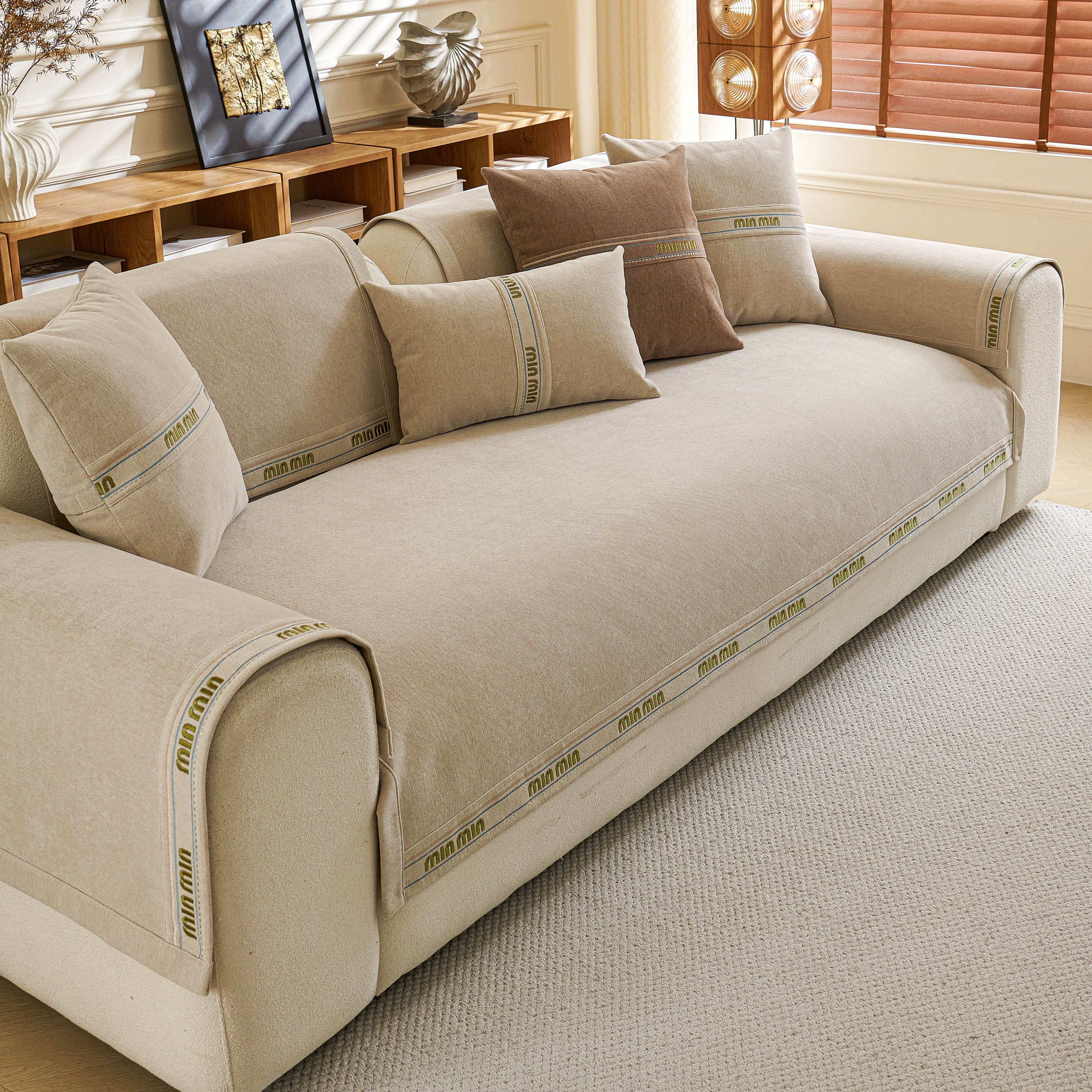 Chenille Sofa Cover Pet Mat, Non-Slip Couch Protector for Sectional & L-Shaped Sofas - Image 13