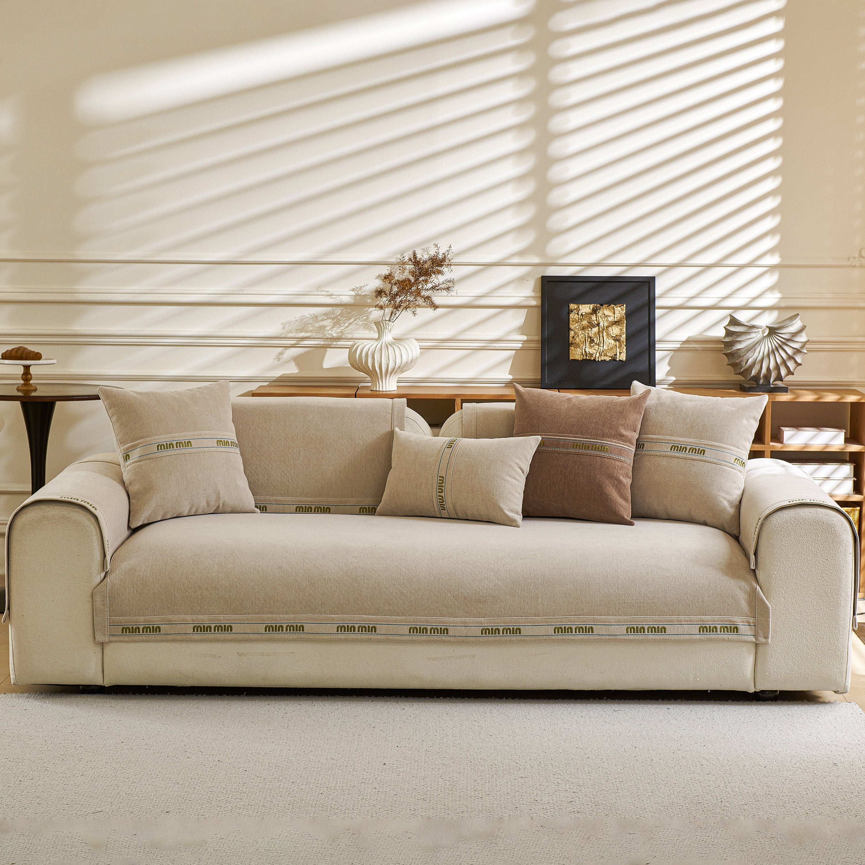 Chenille Sofa Cover Pet Mat, Non-Slip Couch Protector for Sectional & L-Shaped Sofas - Image 2