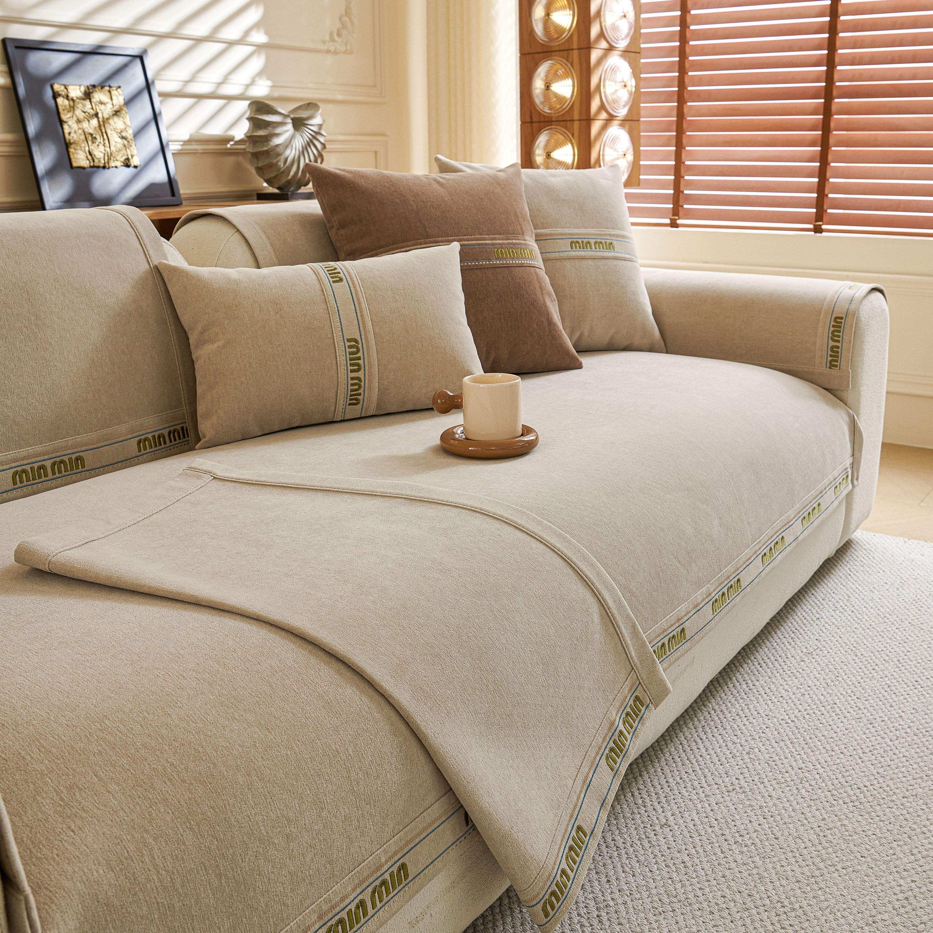 Chenille Sofa Cover Pet Mat, Non-Slip Couch Protector for Sectional & L-Shaped Sofas - Image 21