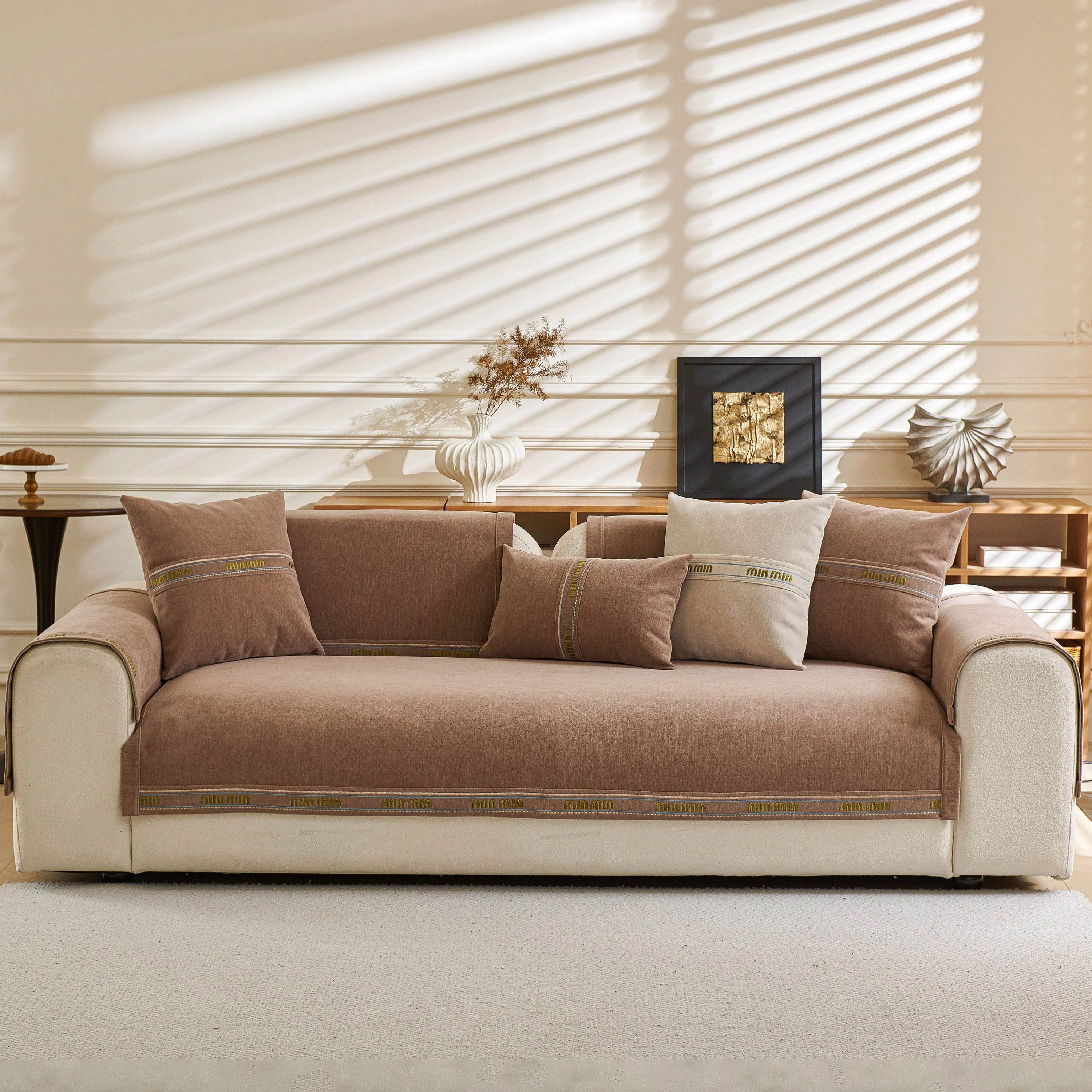 Chenille Sofa Cover Pet Mat, Non-Slip Couch Protector for Sectional & L-Shaped Sofas - Image 27