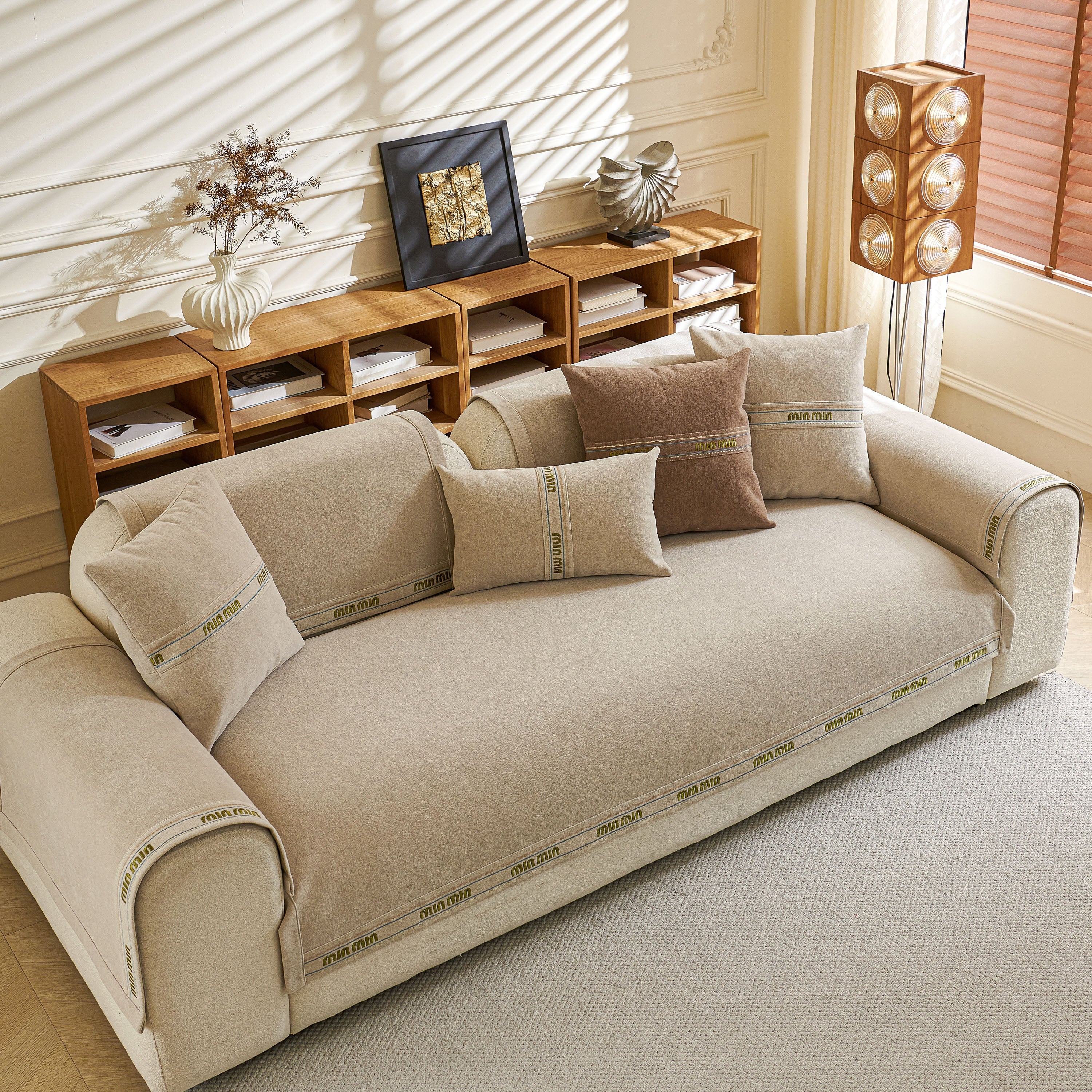 Chenille Sofa Cover Pet Mat, Non-Slip Couch Protector for Sectional & L-Shaped Sofas - Image 3