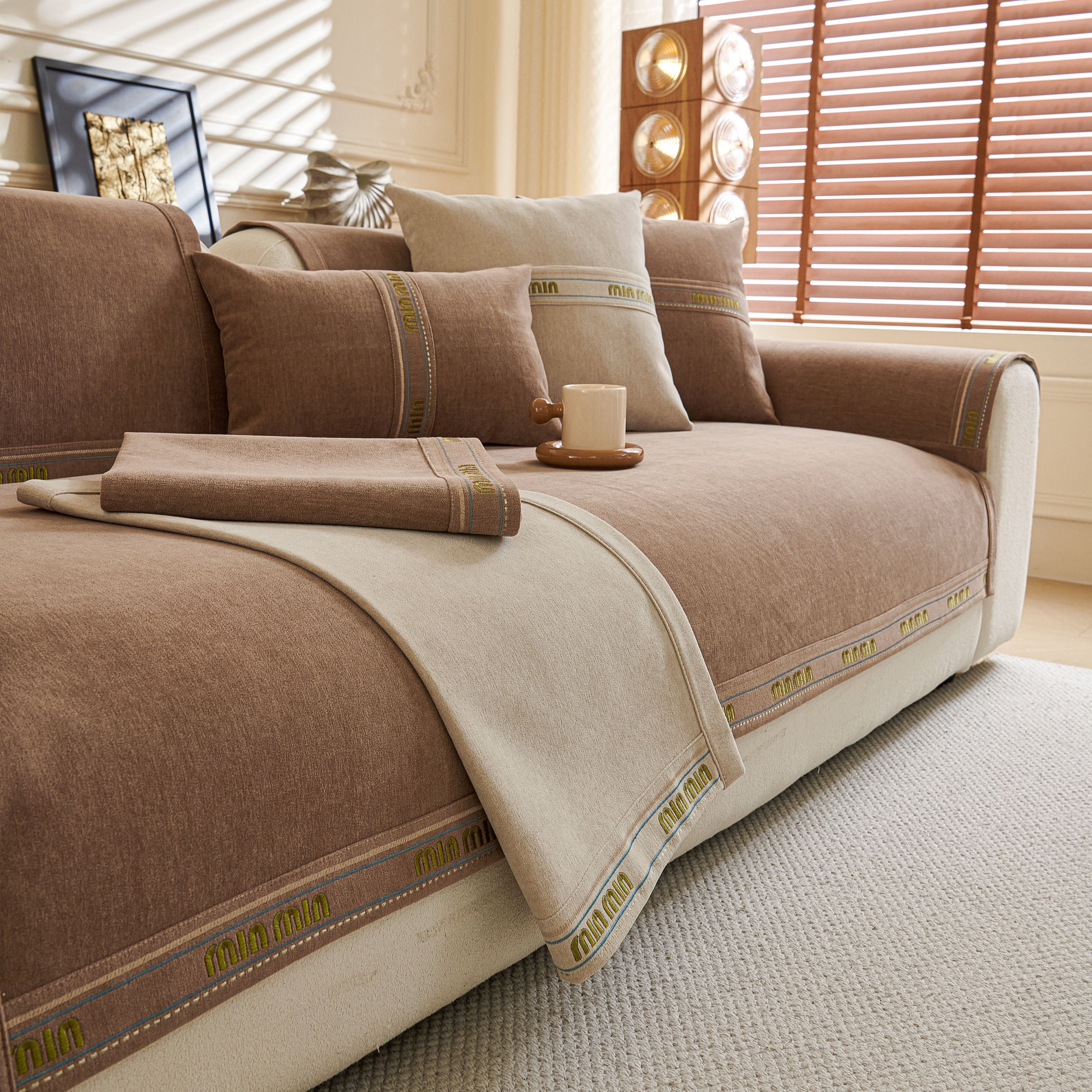Chenille Sofa Cover Pet Mat, Non-Slip Couch Protector for Sectional & L-Shaped Sofas - Image 37