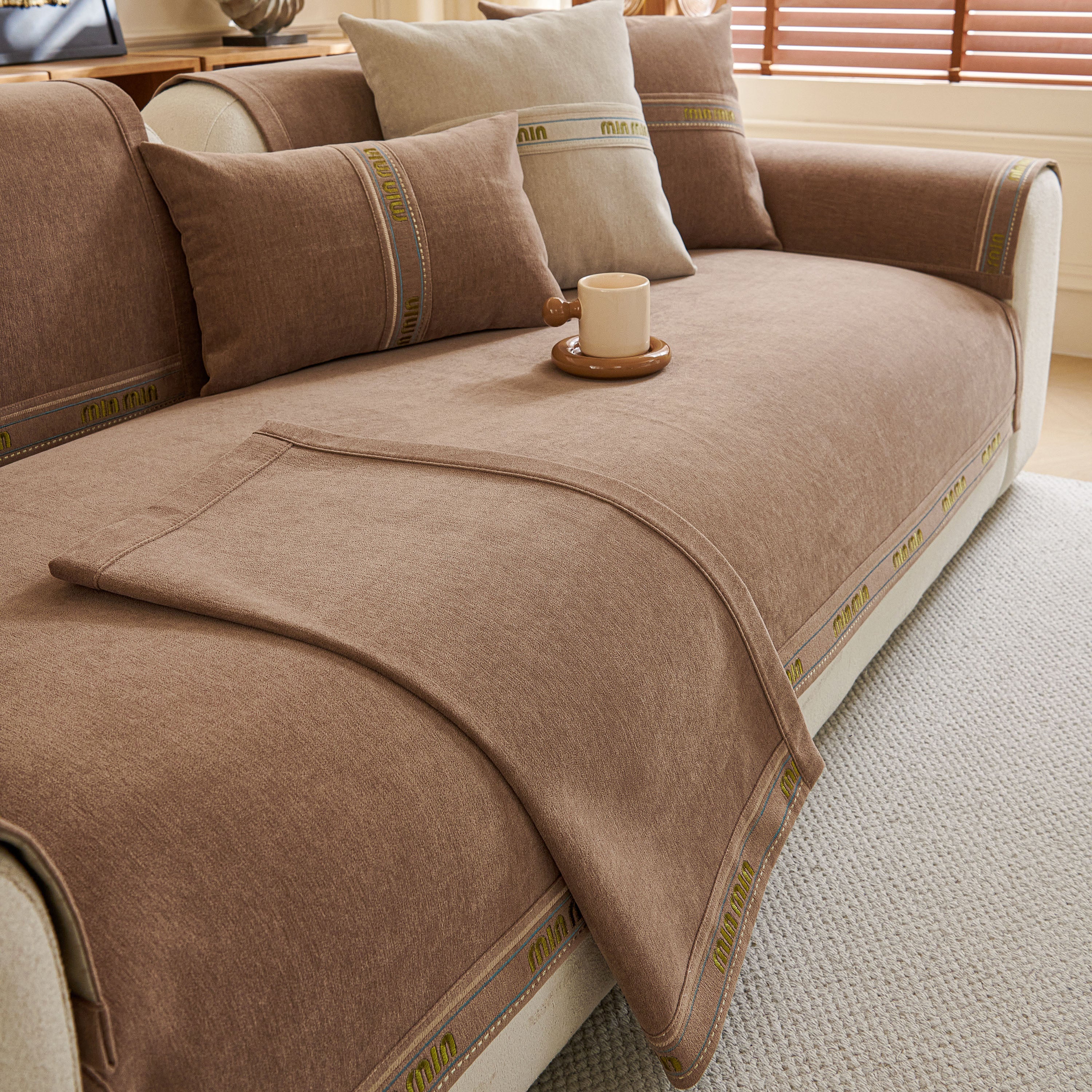 Chenille Sofa Cover Pet Mat, Non-Slip Couch Protector for Sectional & L-Shaped Sofas - Image 39