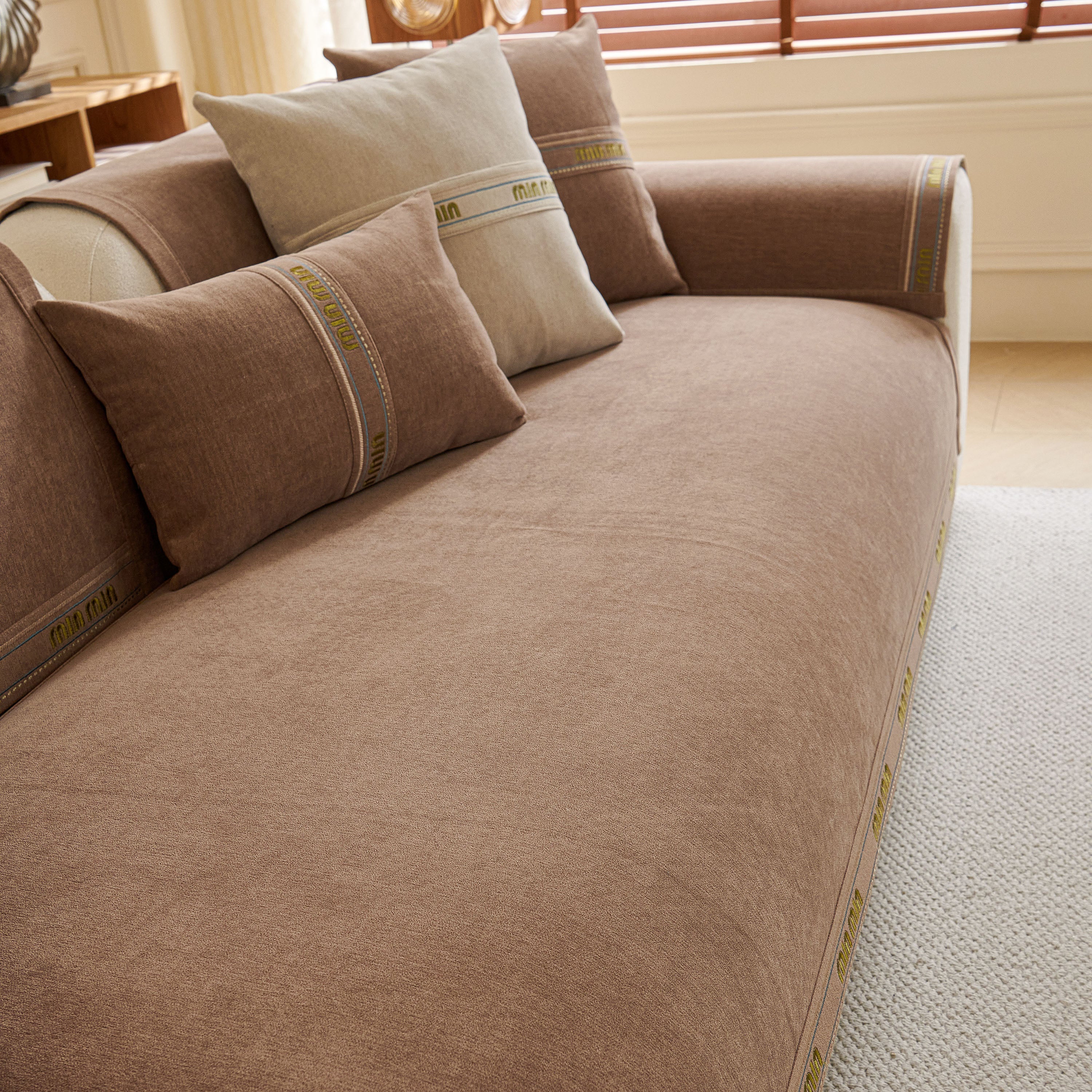 Chenille Sofa Cover Pet Mat, Non-Slip Couch Protector for Sectional & L-Shaped Sofas - Image 41