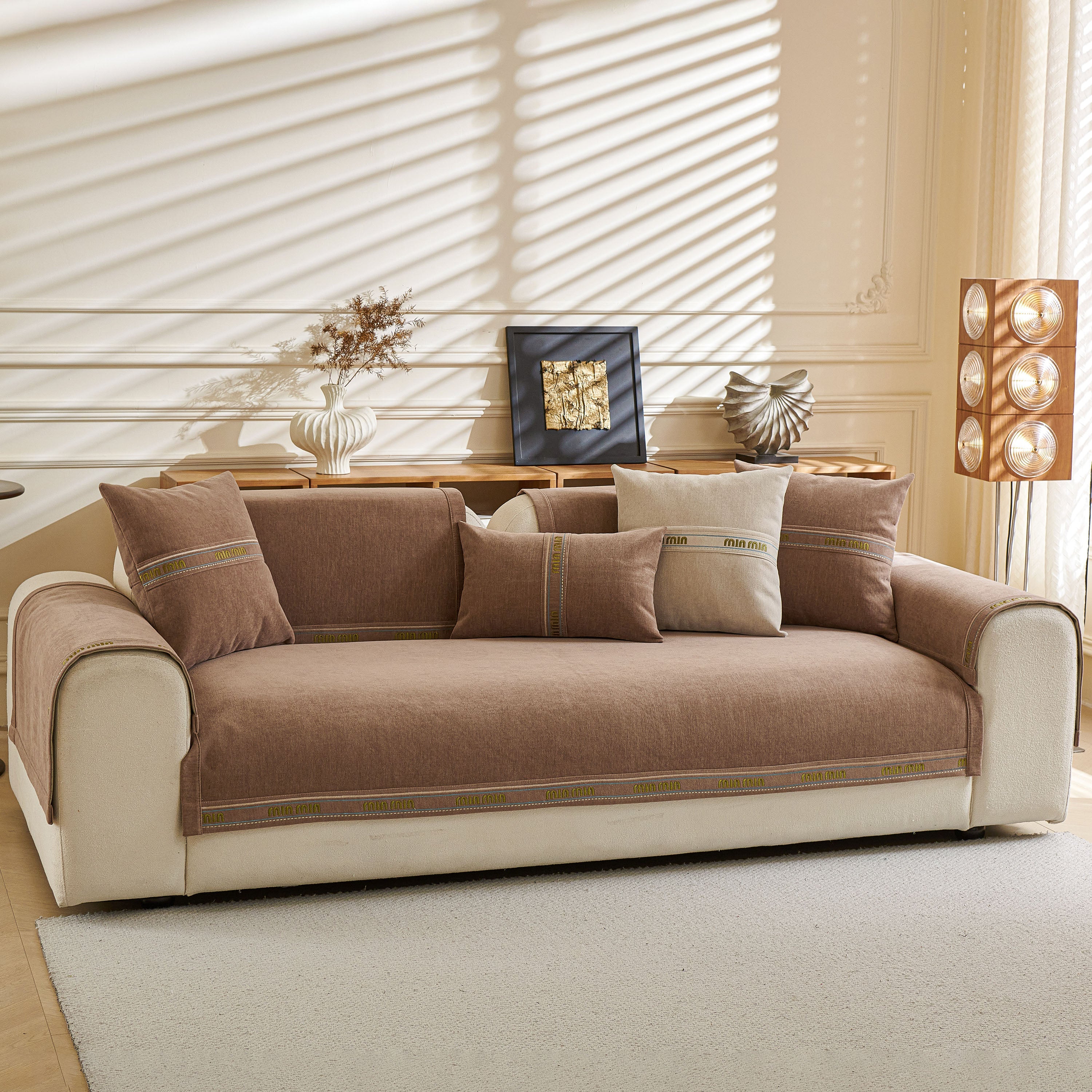 Chenille Sofa Cover Pet Mat, Non-Slip Couch Protector for Sectional & L-Shaped Sofas - Image 45
