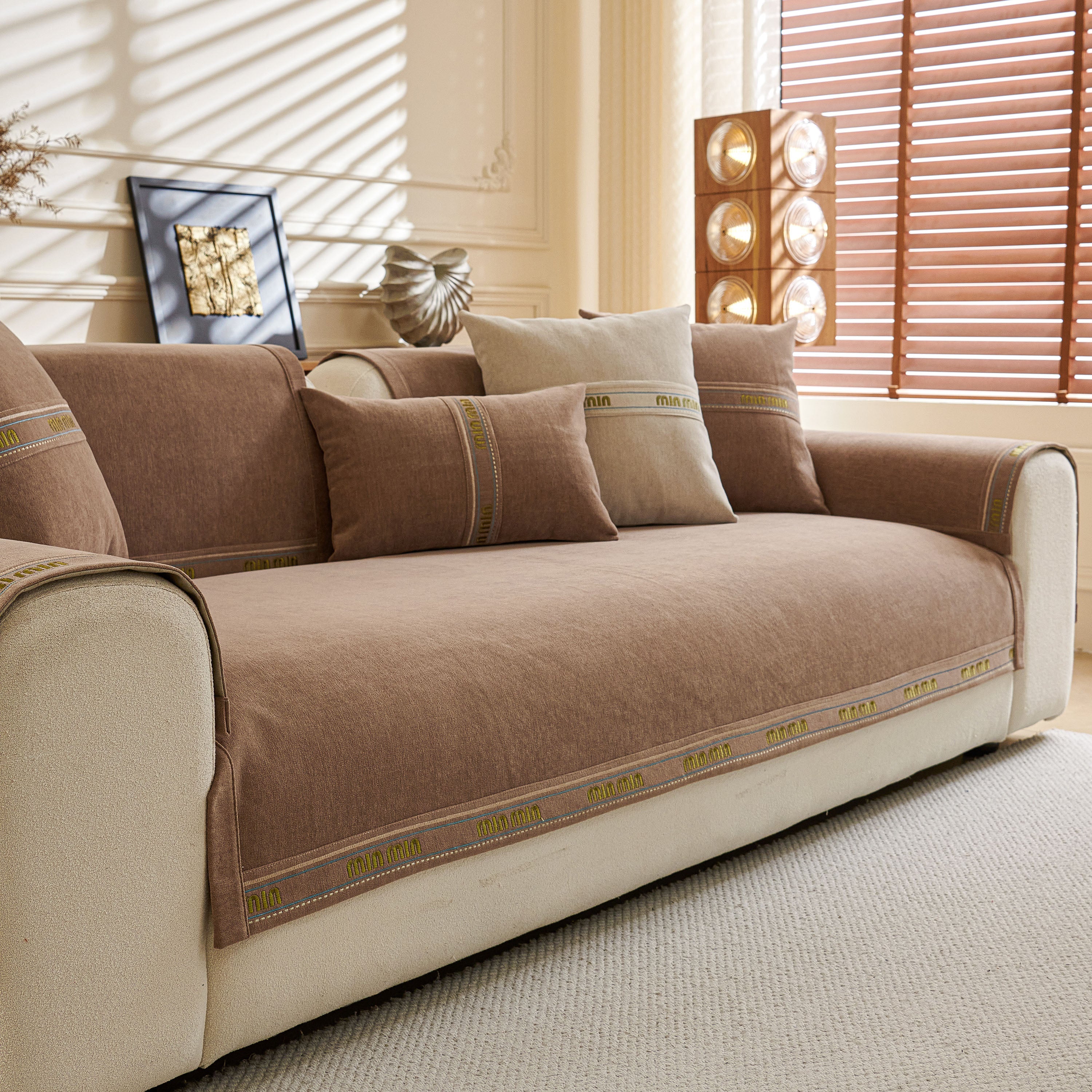 Chenille Sofa Cover Pet Mat, Non-Slip Couch Protector for Sectional & L-Shaped Sofas - Image 47