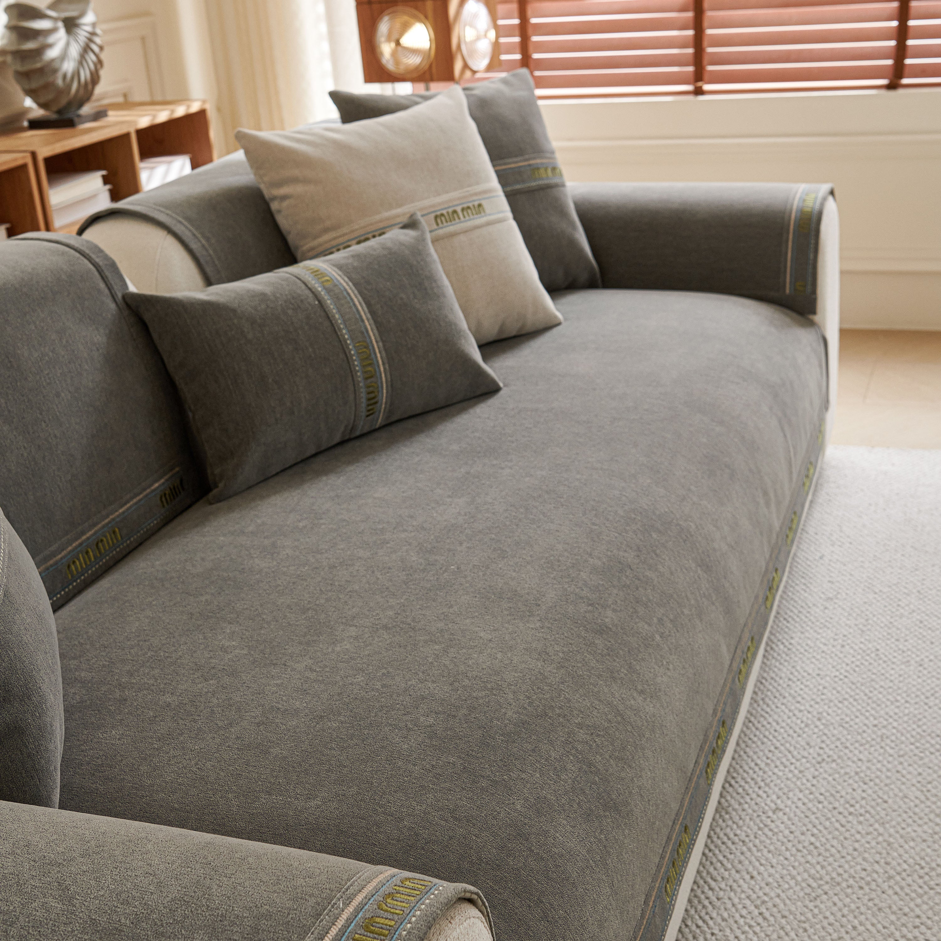 Chenille Sofa Cover Pet Mat, Non-Slip Couch Protector for Sectional & L-Shaped Sofas - Image 65