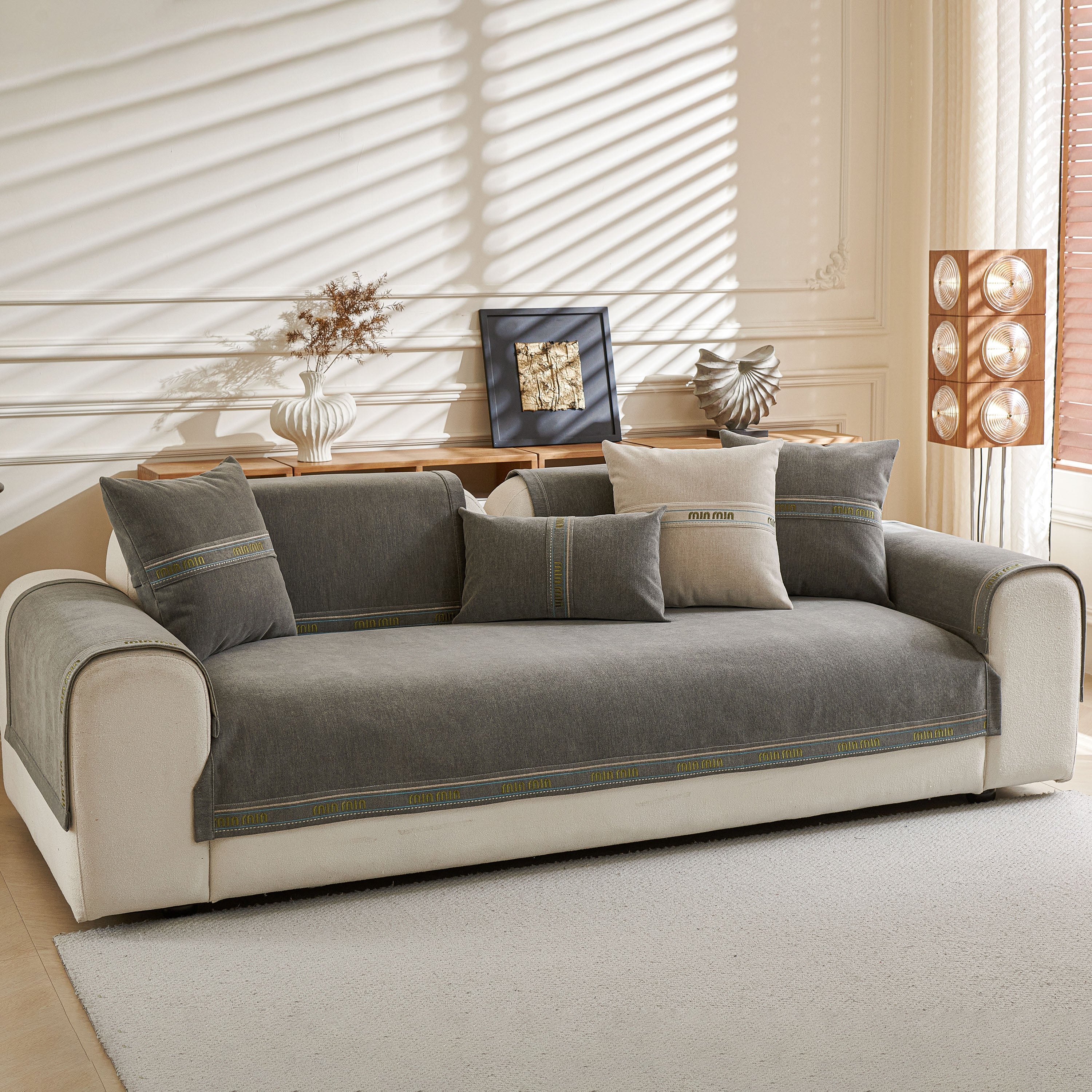 Chenille Sofa Cover Pet Mat, Non-Slip Couch Protector for Sectional & L-Shaped Sofas - Image 70