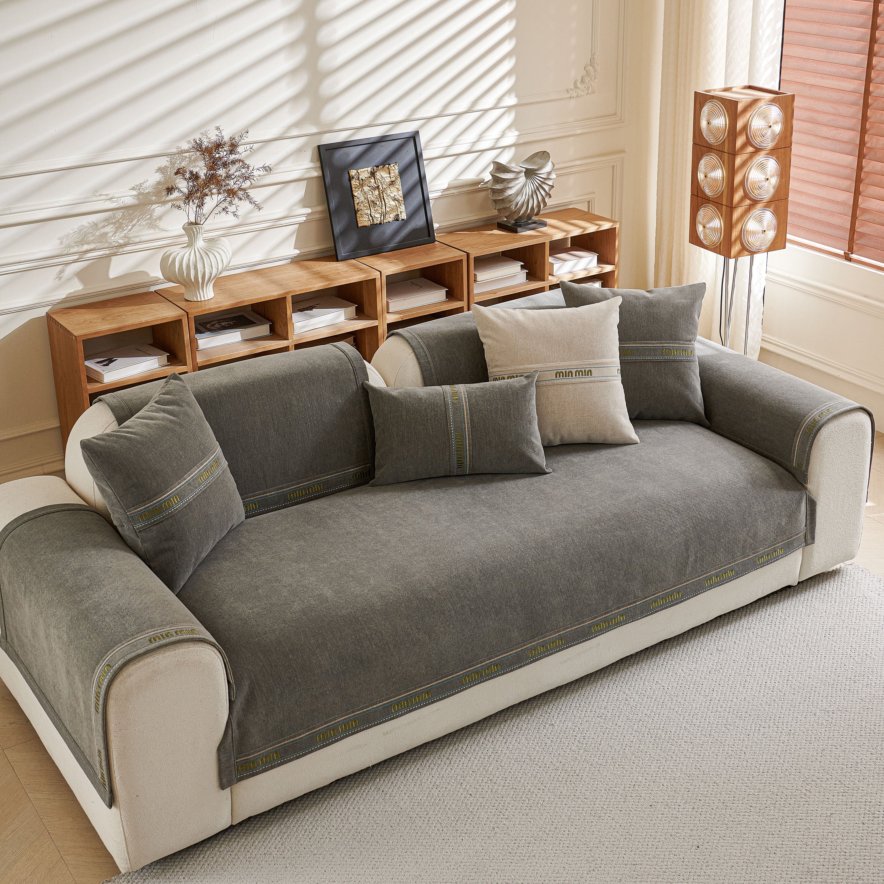 Chenille Sofa Cover Pet Mat, Non-Slip Couch Protector for Sectional & L-Shaped Sofas - Image 72