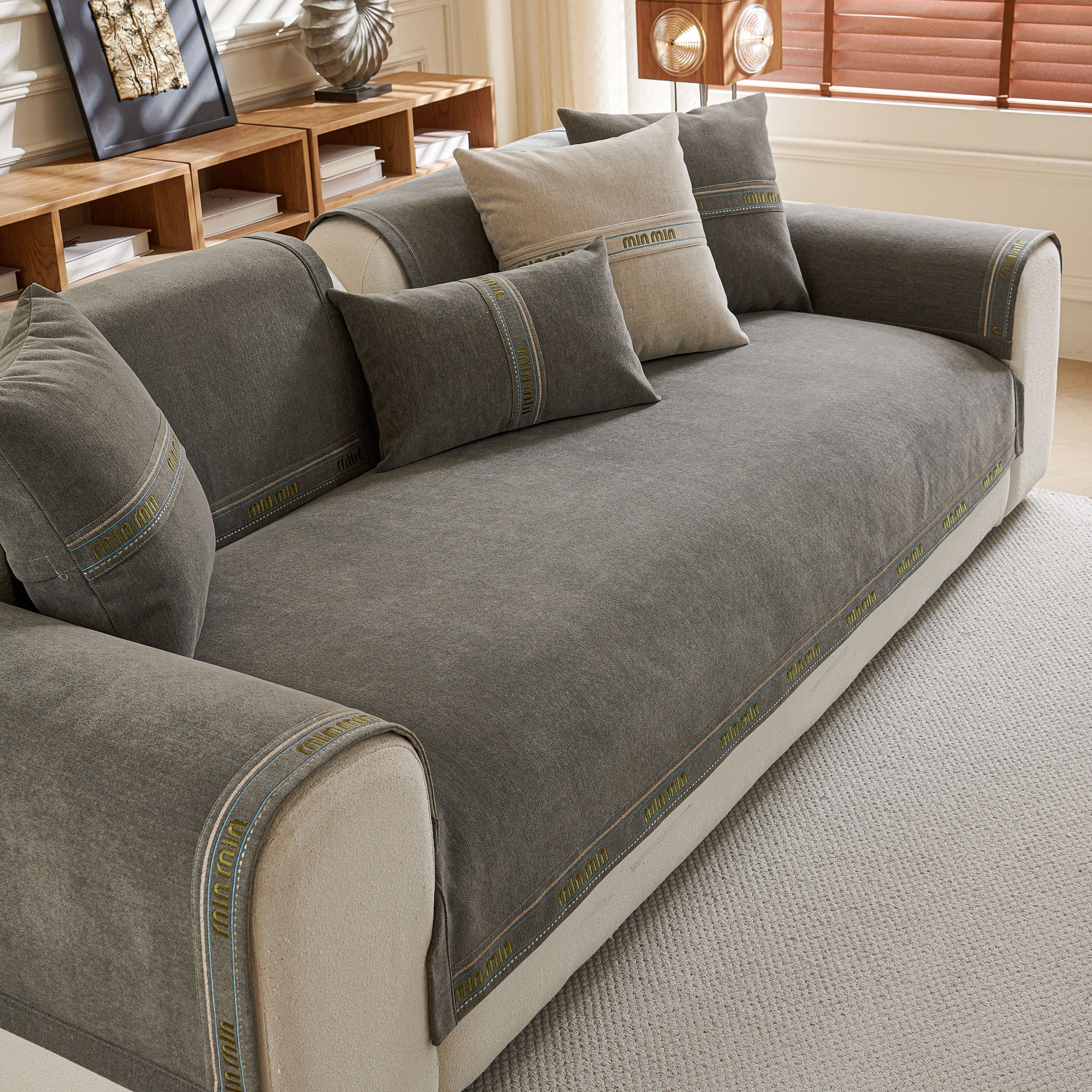 Chenille Sofa Cover Pet Mat, Non-Slip Couch Protector for Sectional & L-Shaped Sofas - Image 73