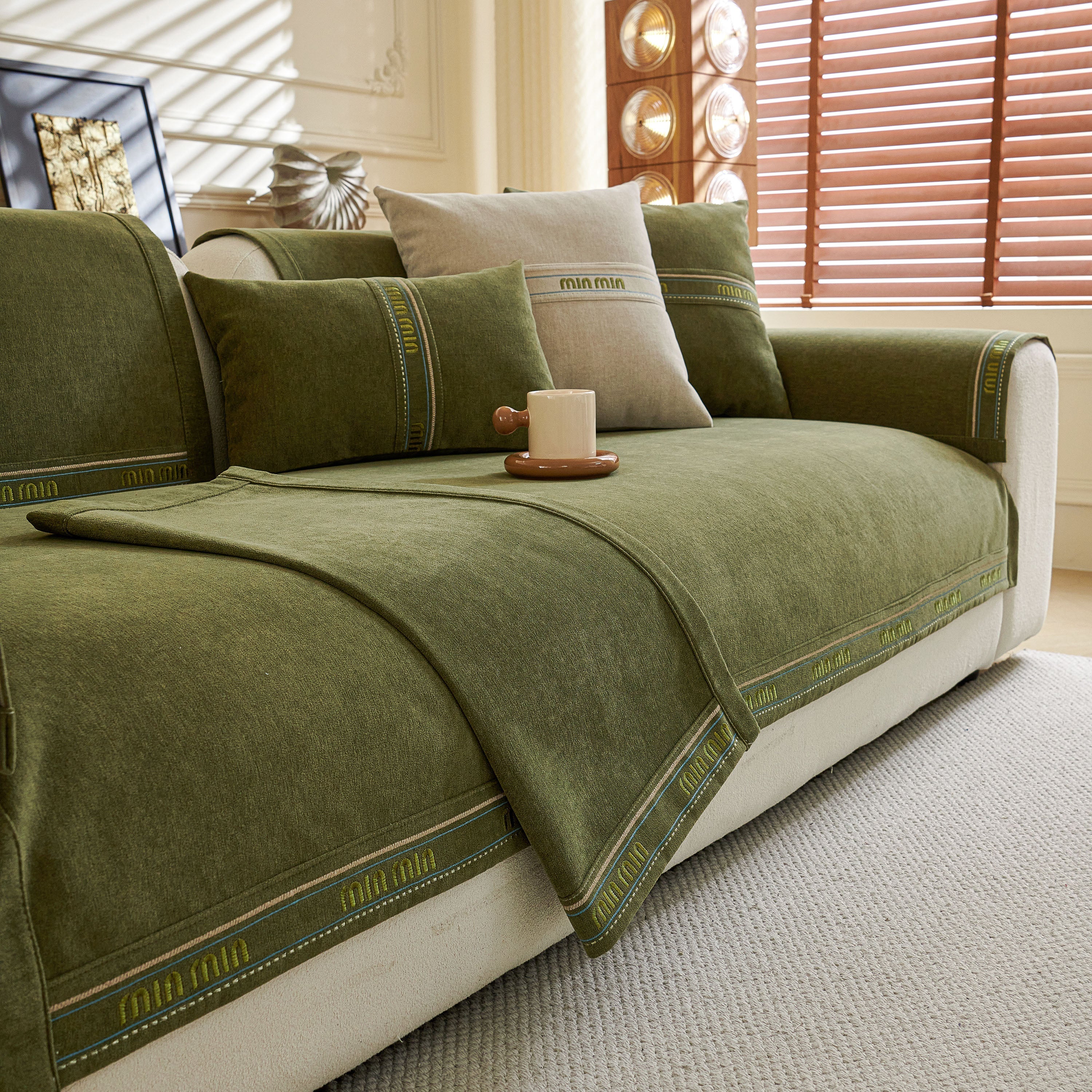 Chenille Sofa Cover Pet Mat, Non-Slip Couch Protector for Sectional & L-Shaped Sofas - Image 87