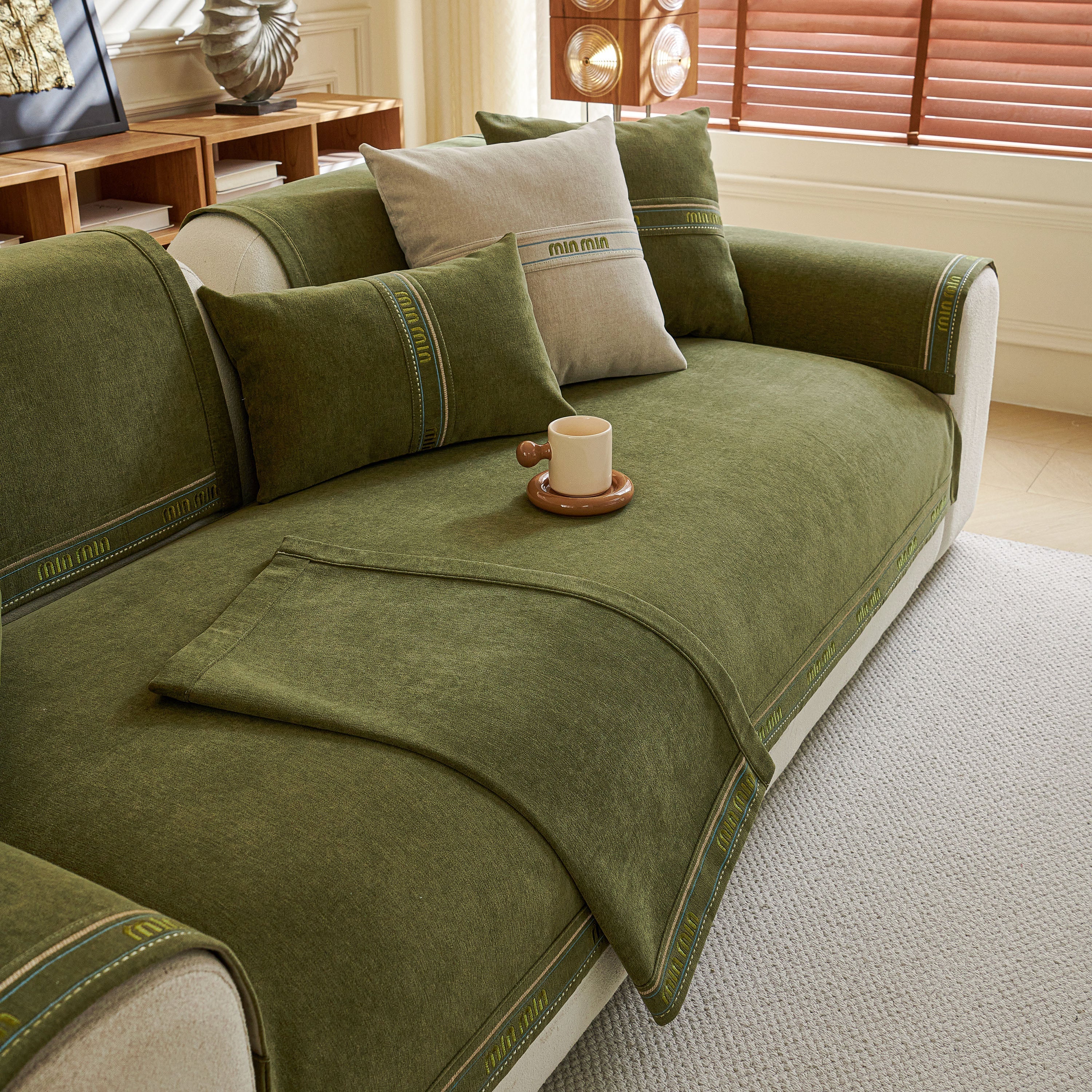 Chenille Sofa Cover Pet Mat, Non-Slip Couch Protector for Sectional & L-Shaped Sofas - Image 88