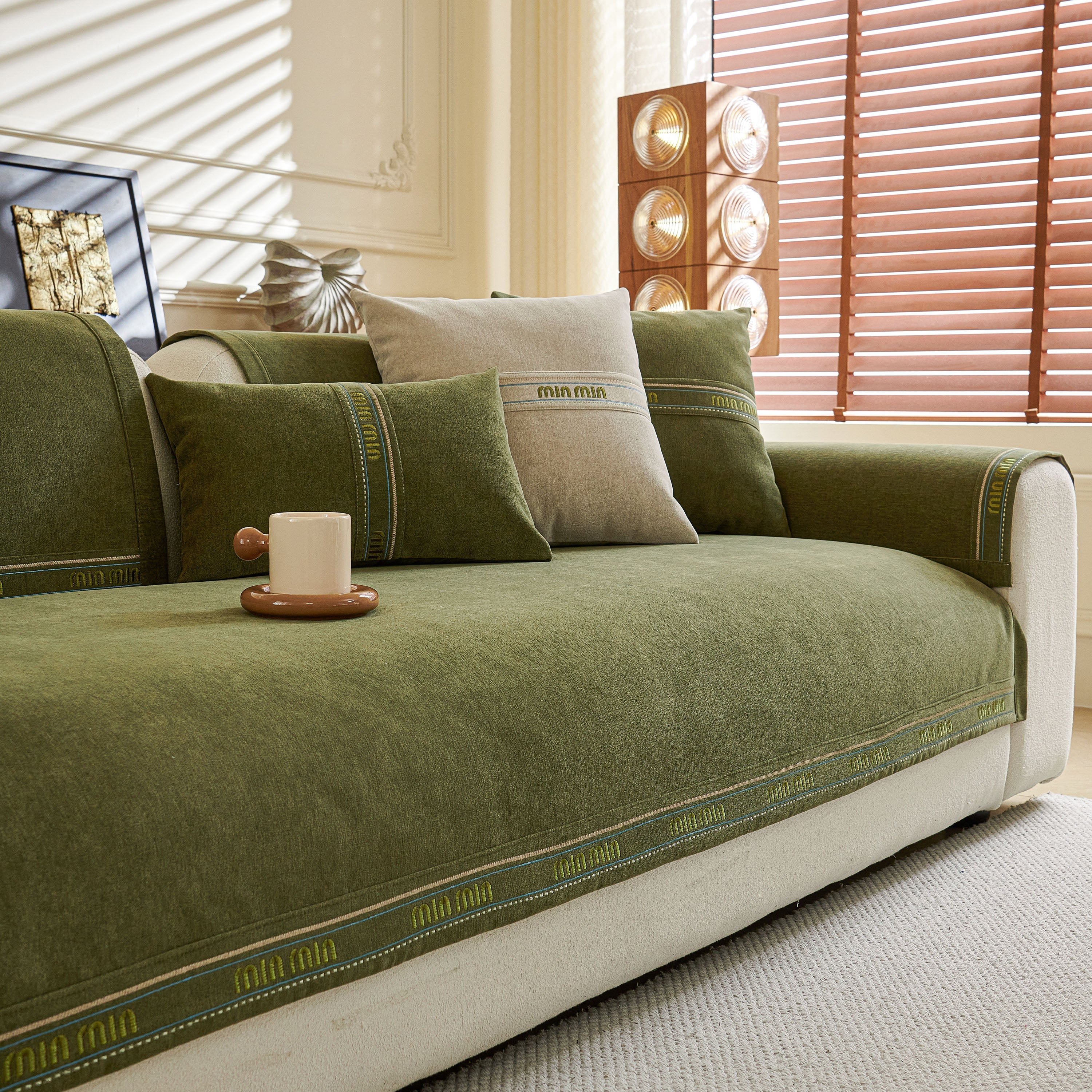 Chenille Sofa Cover Pet Mat, Non-Slip Couch Protector for Sectional & L-Shaped Sofas - Image 95