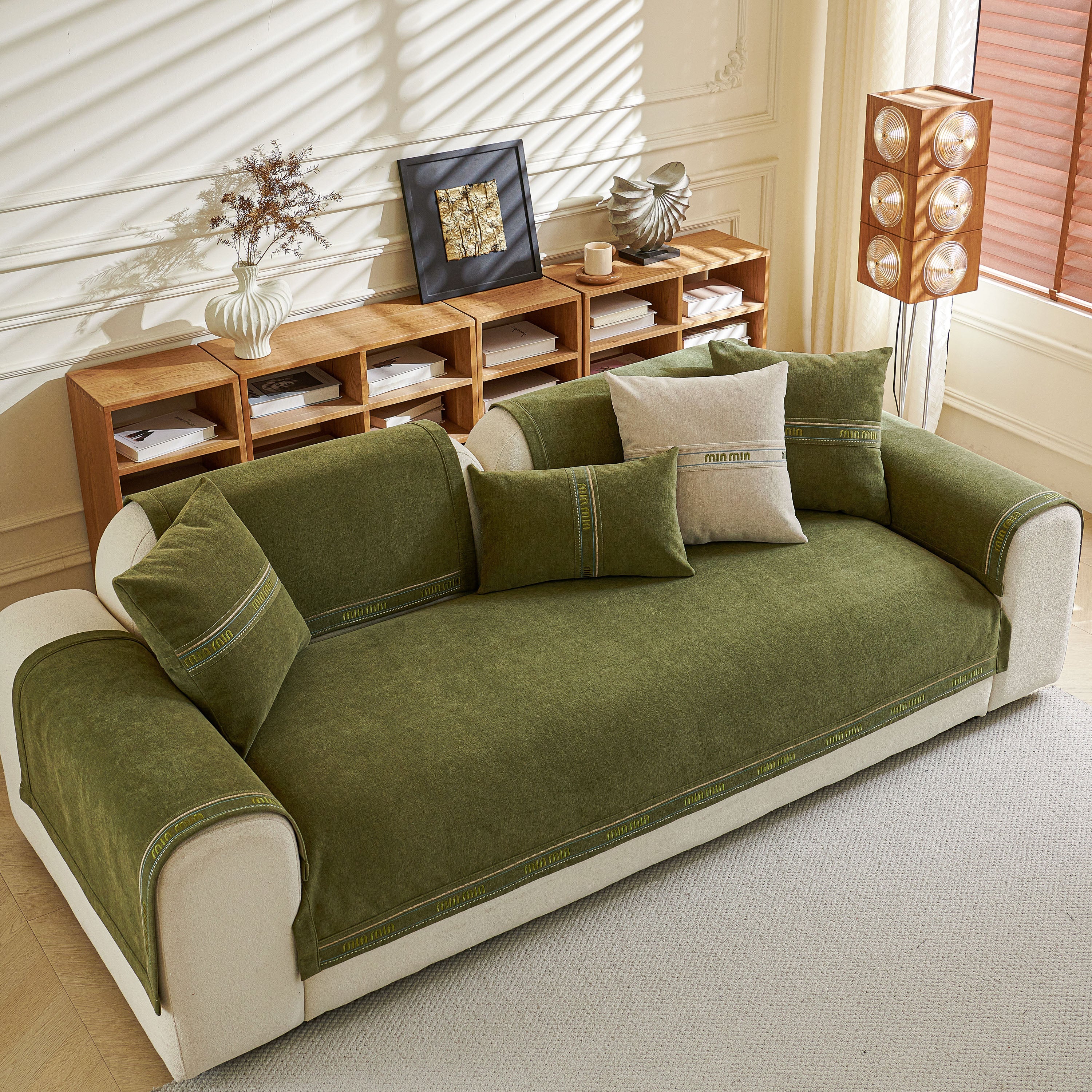 Chenille Sofa Cover Pet Mat, Non-Slip Couch Protector for Sectional & L-Shaped Sofas - Image 99