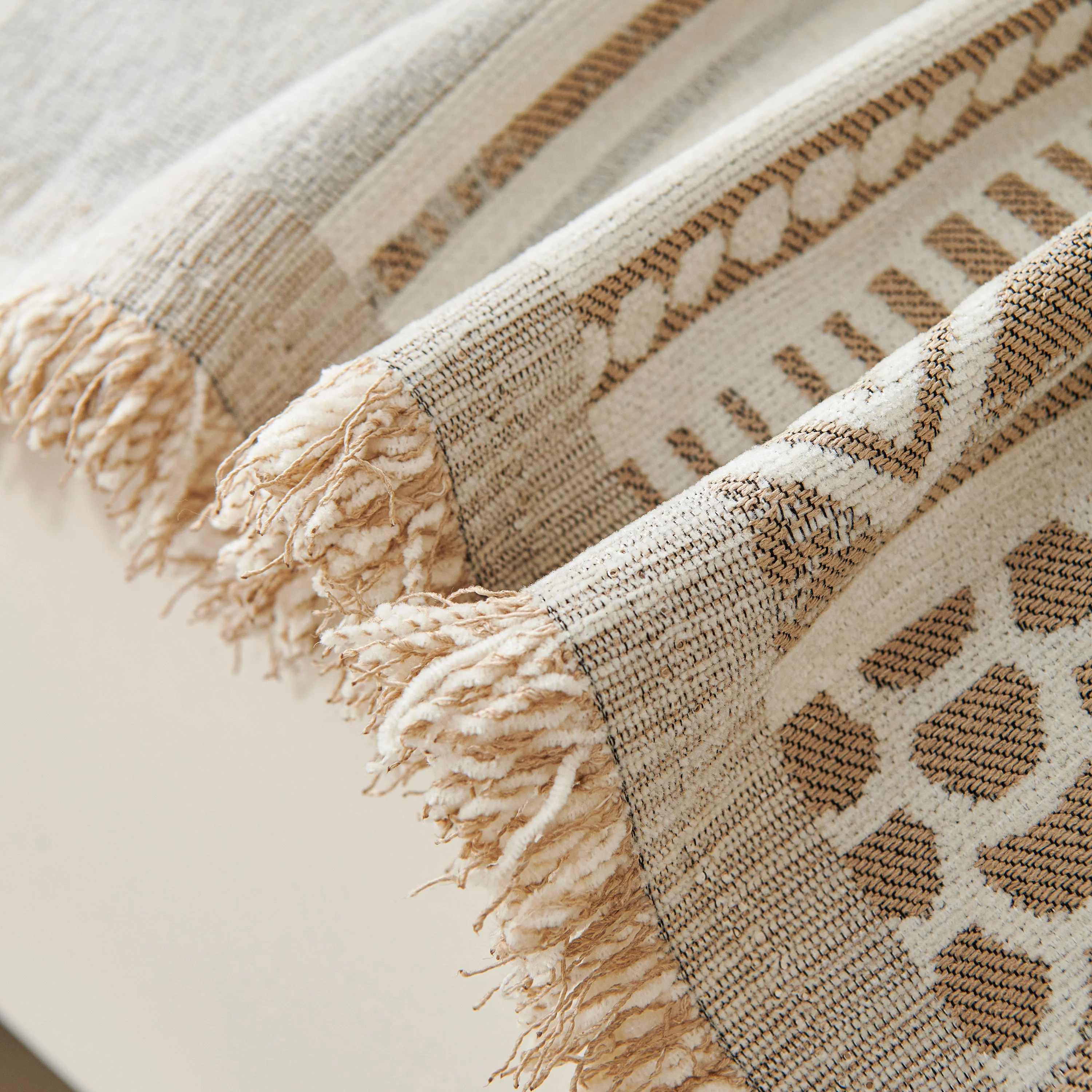 Chenille Sofa Cover Throw Blanket, Boho Geometric Scratch Proof Couch Protector - Image 110