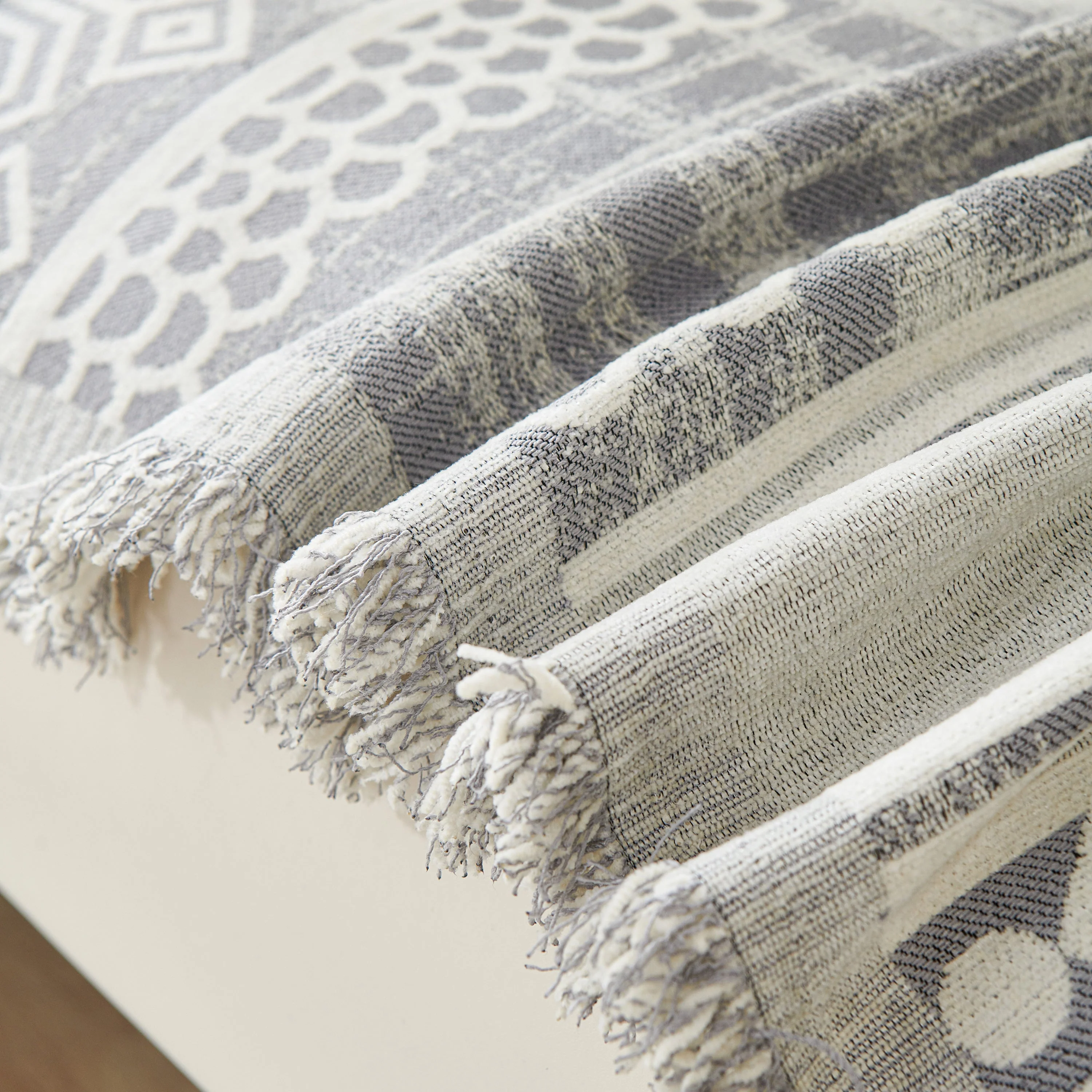 Chenille Sofa Cover Throw Blanket, Boho Geometric Scratch Proof Couch Protector - Image 43