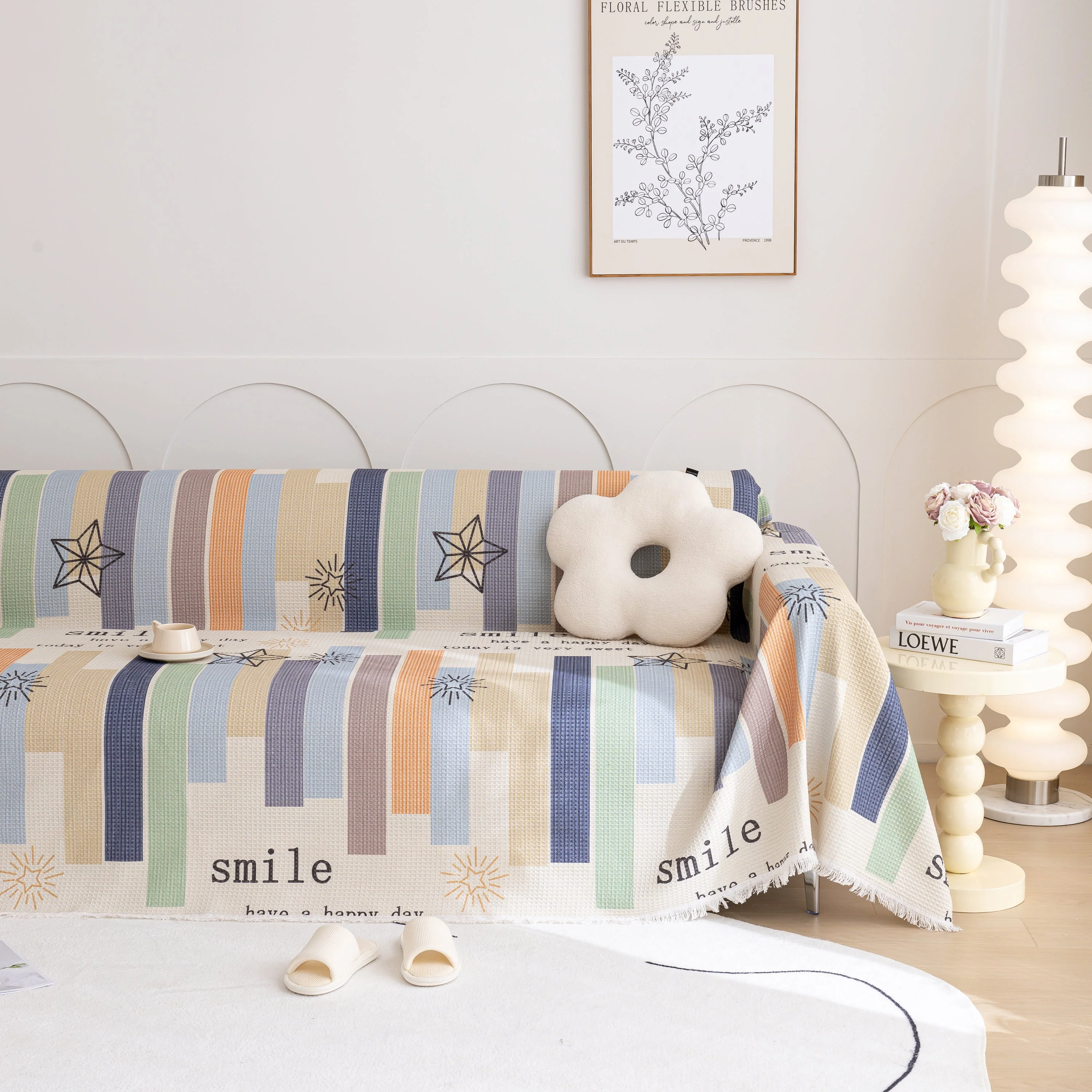 Chenille Sofa Cover Throw, Smile Couch Cover Blanket Throws for Couches, Soft Sofa Towel - Image 11