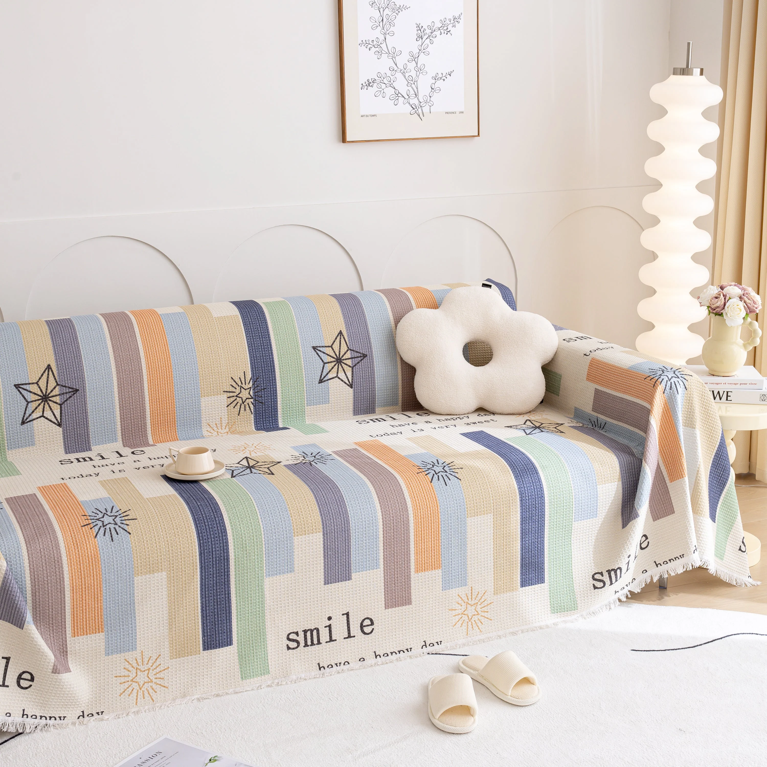 Chenille Sofa Cover Throw, Smile Couch Cover Blanket Throws for Couches, Soft Sofa Towel - Image 18