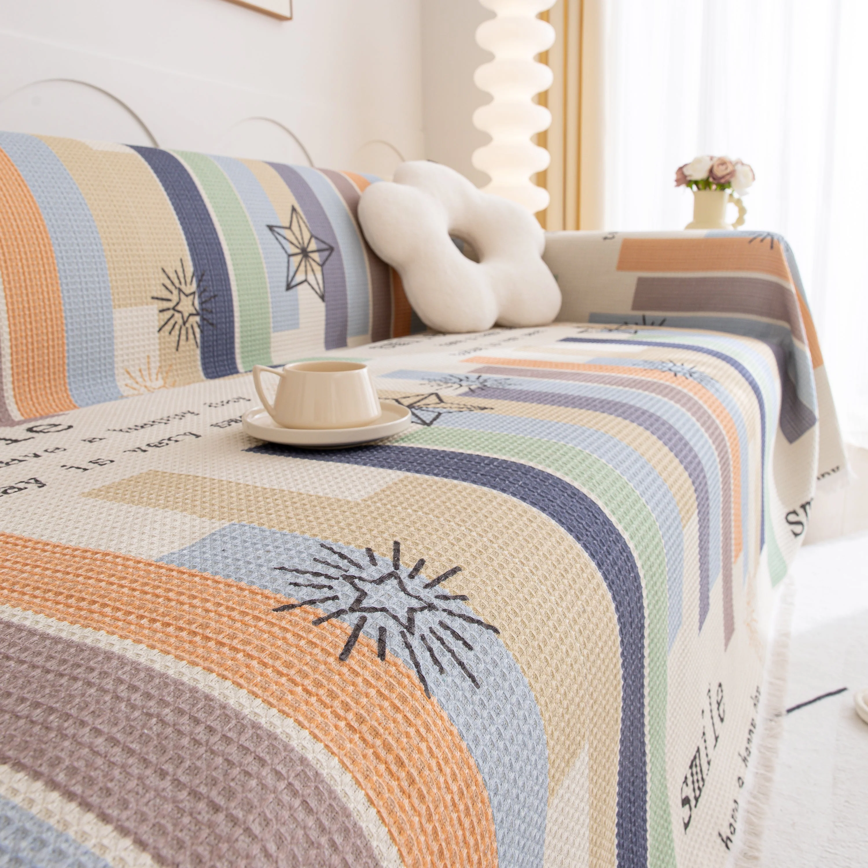 Chenille Sofa Cover Throw, Smile Couch Cover Blanket Throws for Couches, Soft Sofa Towel - Image 33