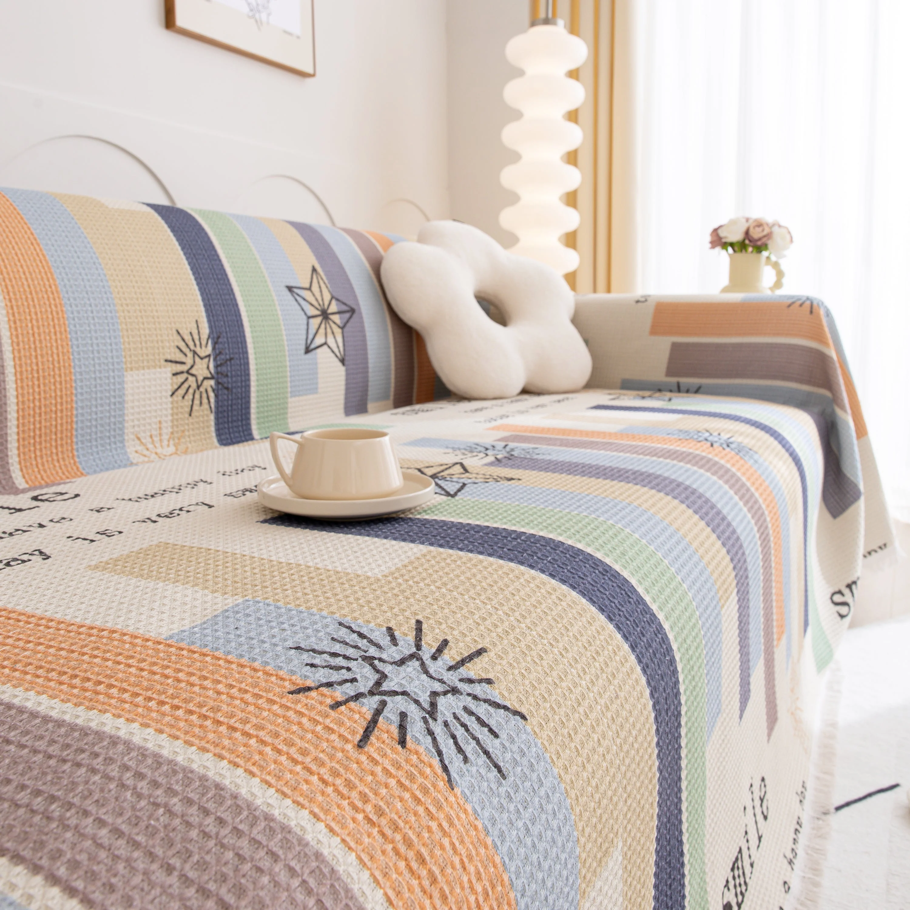 Chenille Sofa Cover Throw, Smile Couch Cover Blanket Throws for Couches, Soft Sofa Towel - Image 34