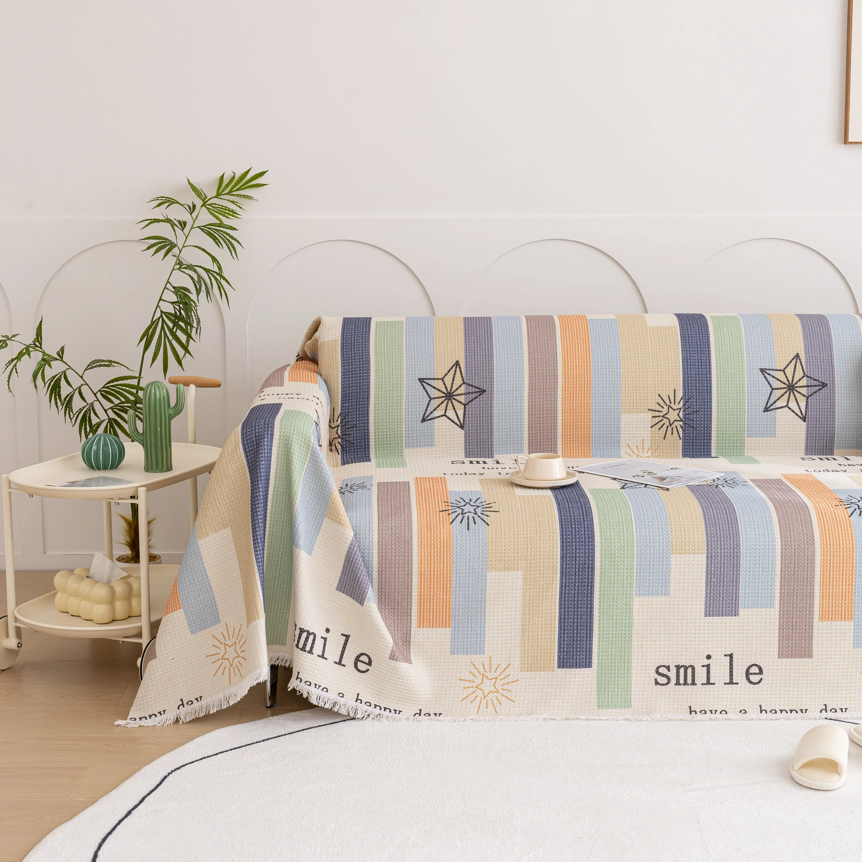 Chenille Sofa Cover Throw, Smile Couch Cover Blanket Throws for Couches, Soft Sofa Towel - Image 37