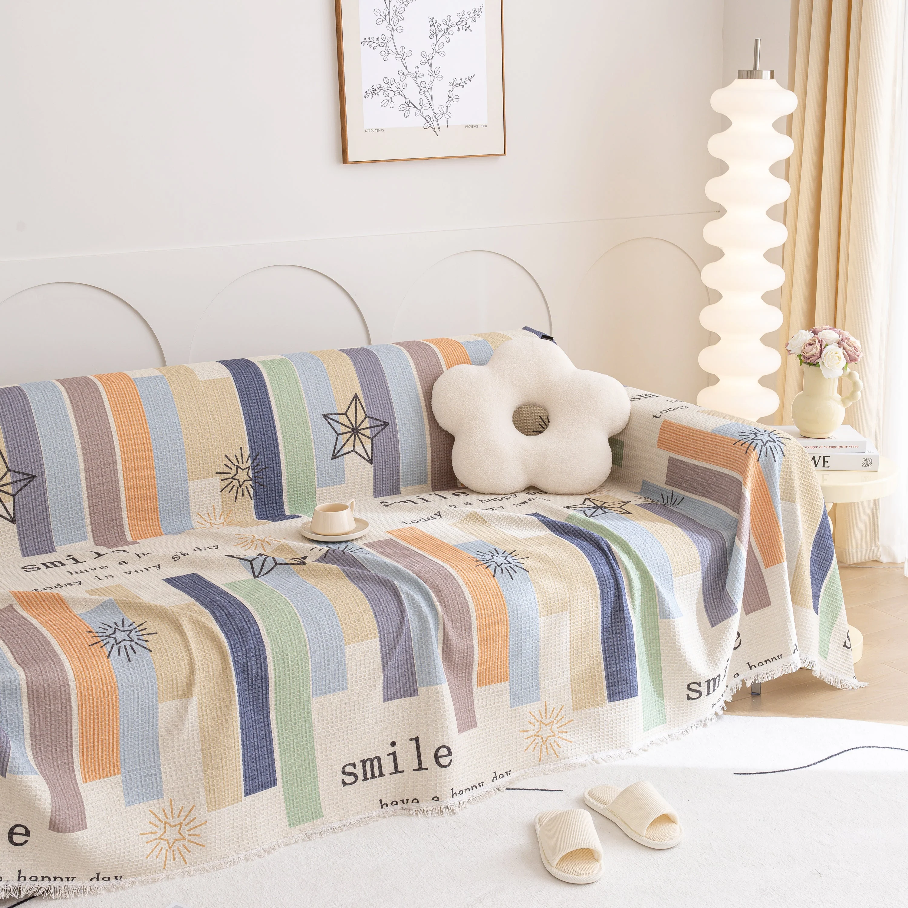 Chenille Sofa Cover Throw, Smile Couch Cover Blanket Throws for Couches, Soft Sofa Towel - Image 39
