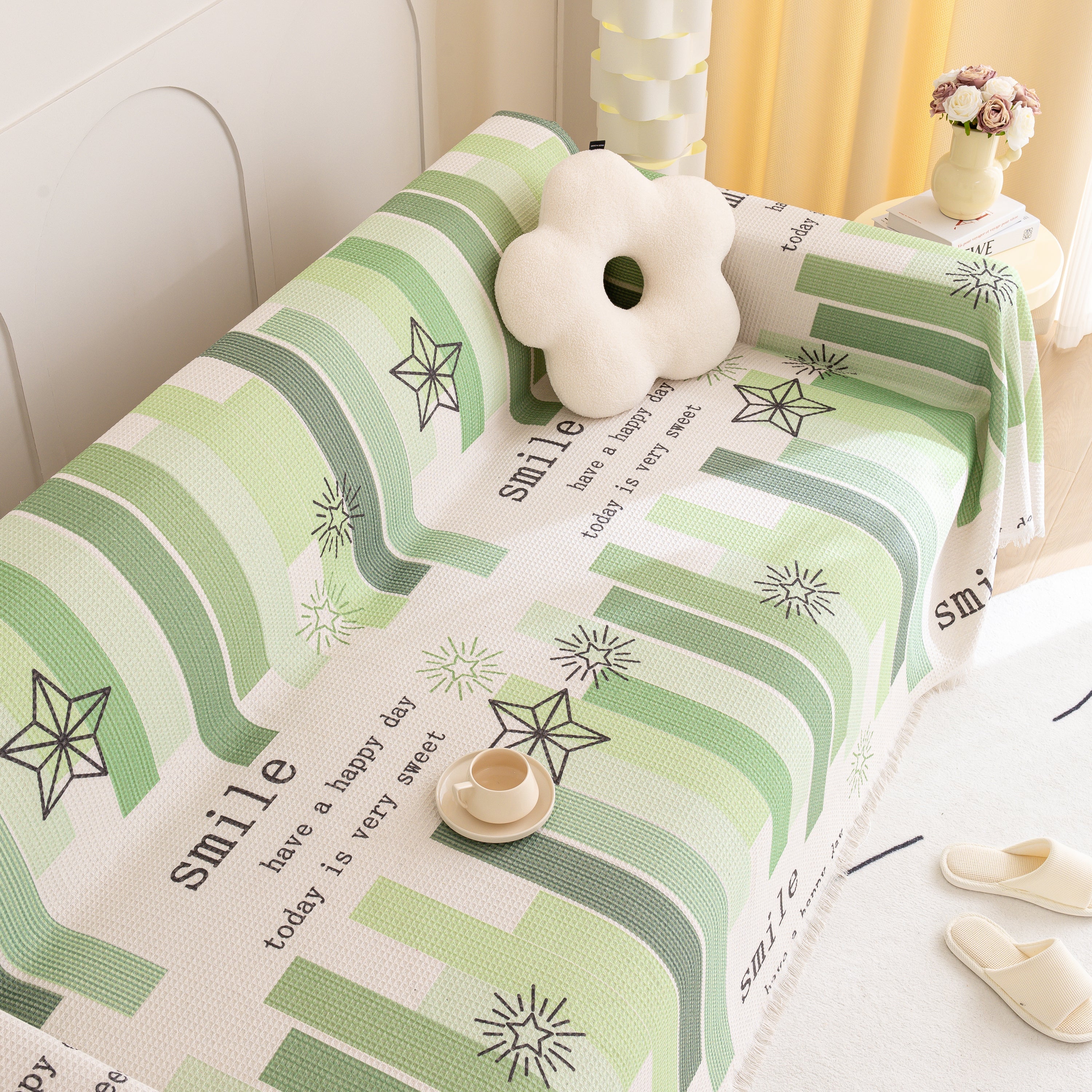 Chenille Sofa Cover Throw, Smile Couch Cover Blanket Throws for Couches, Soft Sofa Towel - Image 51