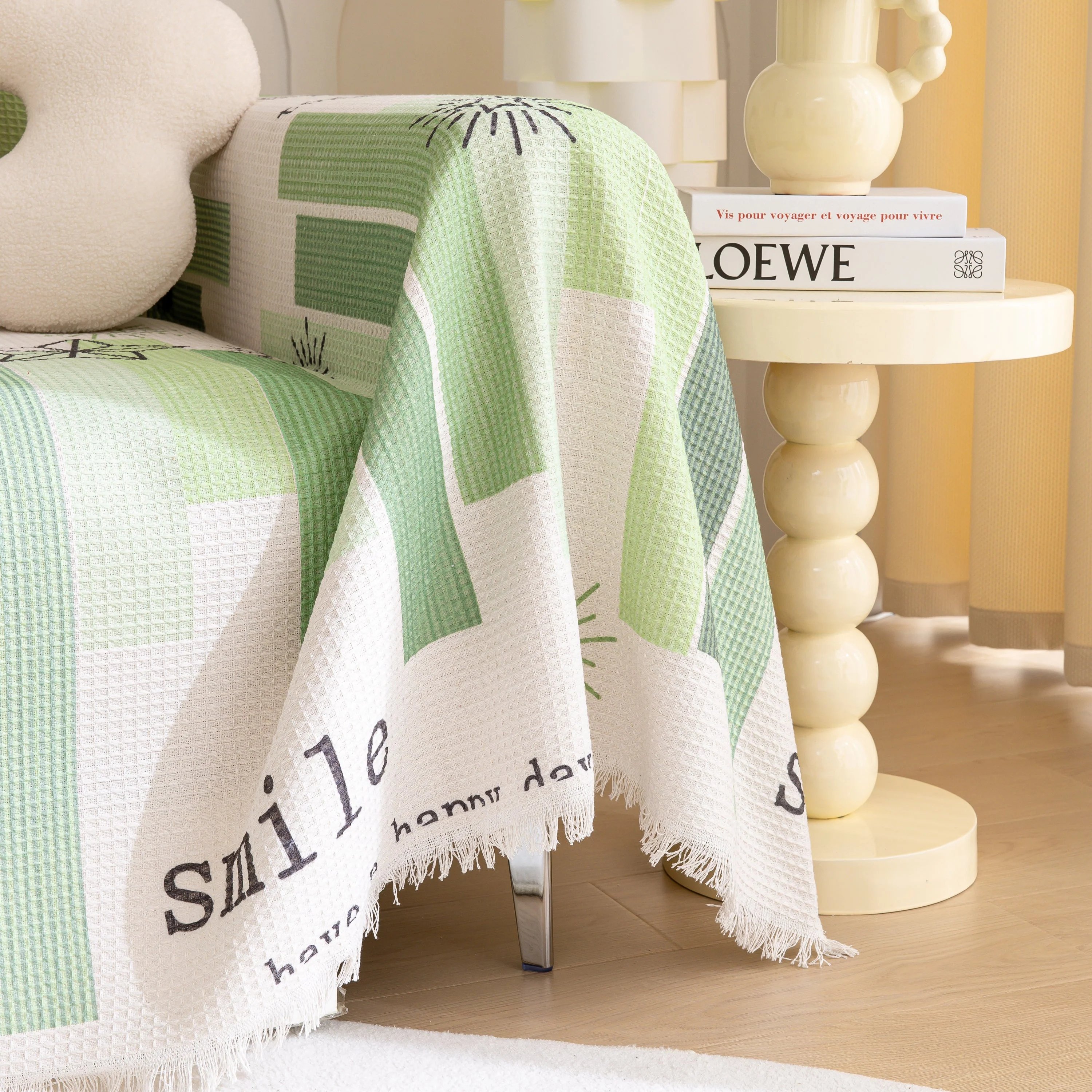 Chenille Sofa Cover Throw, Smile Couch Cover Blanket Throws for Couches, Soft Sofa Towel - Image 59