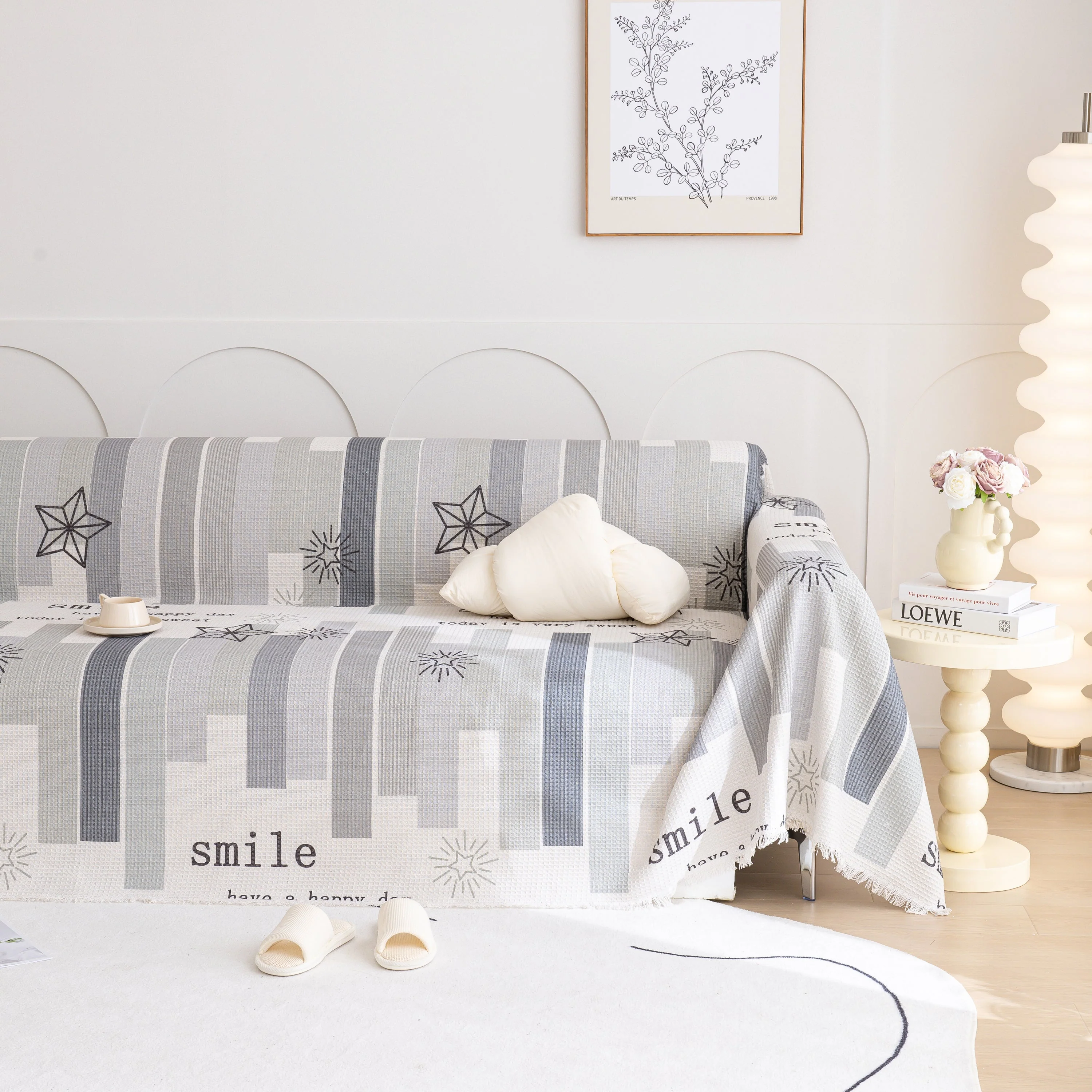 Chenille Sofa Cover Throw, Smile Couch Cover Blanket Throws for Couches, Soft Sofa Towel - Image 78