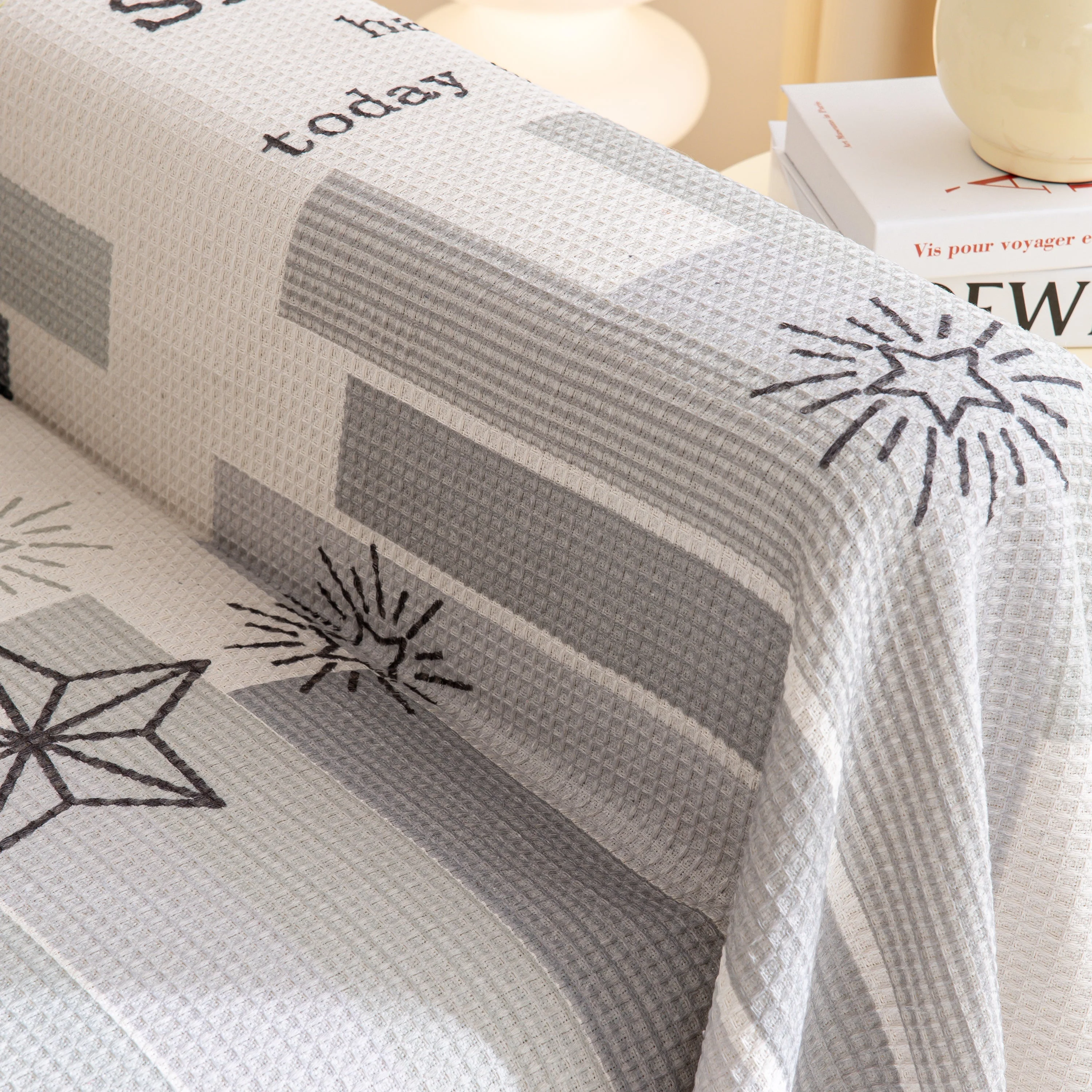 Chenille Sofa Cover Throw, Smile Couch Cover Blanket Throws for Couches, Soft Sofa Towel - Image 96