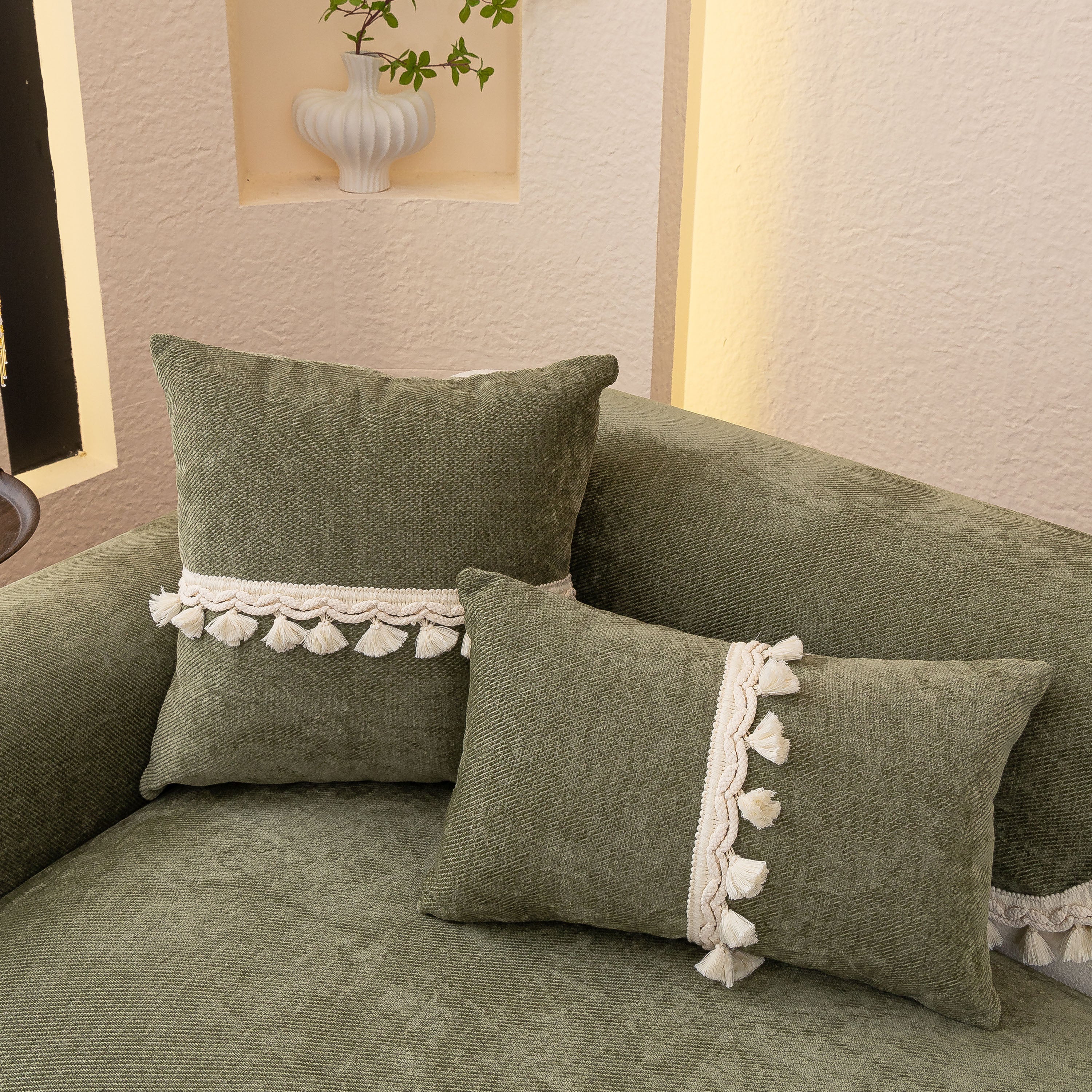 Chenille Sofa Cover Towel – Non-Slip, Washable Pets Couch Protector with Tassels - Image 17