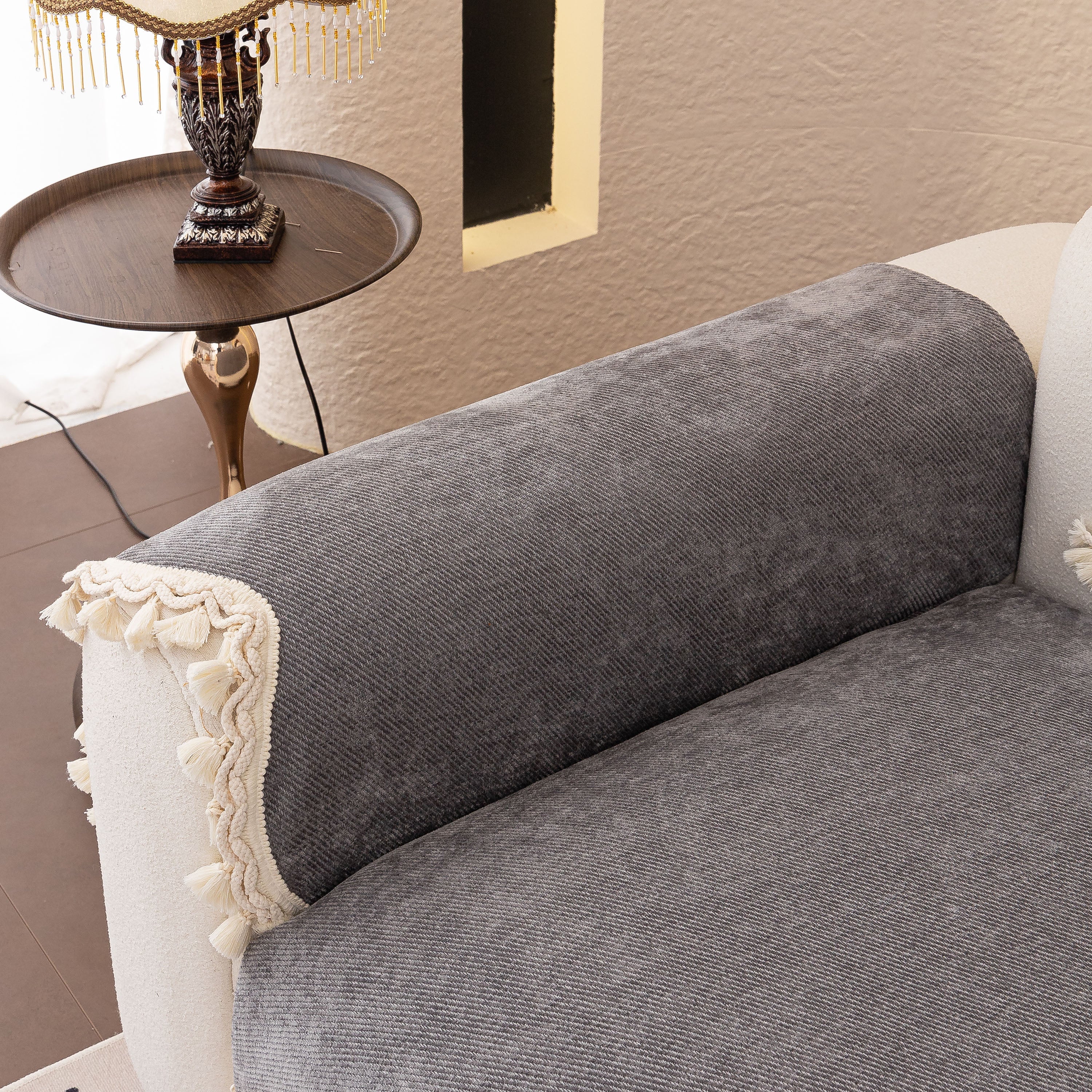 Chenille Sofa Cover Towel – Non-Slip, Washable Pets Couch Protector with Tassels - Image 41