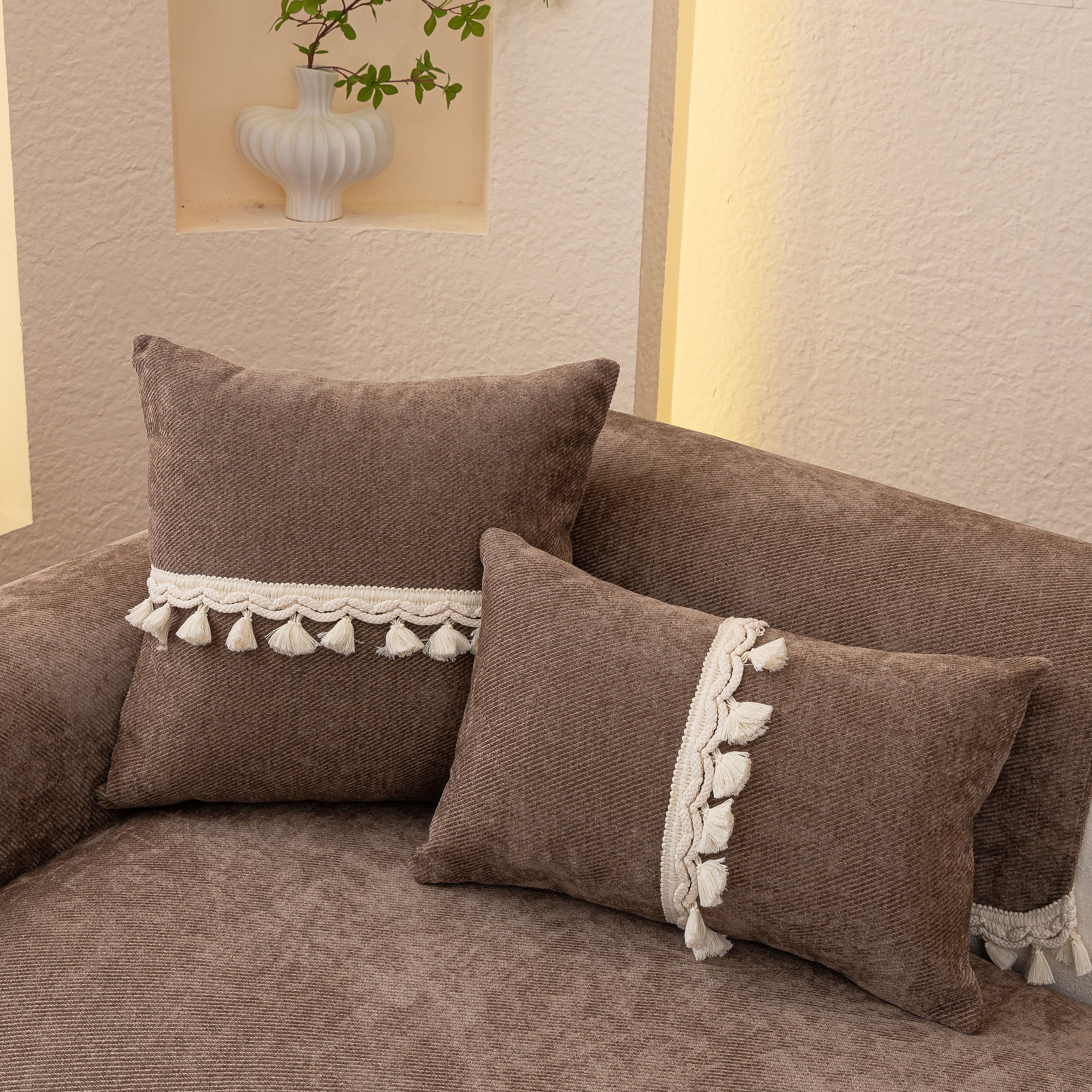 Chenille Sofa Cover Towel – Non-Slip, Washable Pets Couch Protector with Tassels - Image 67