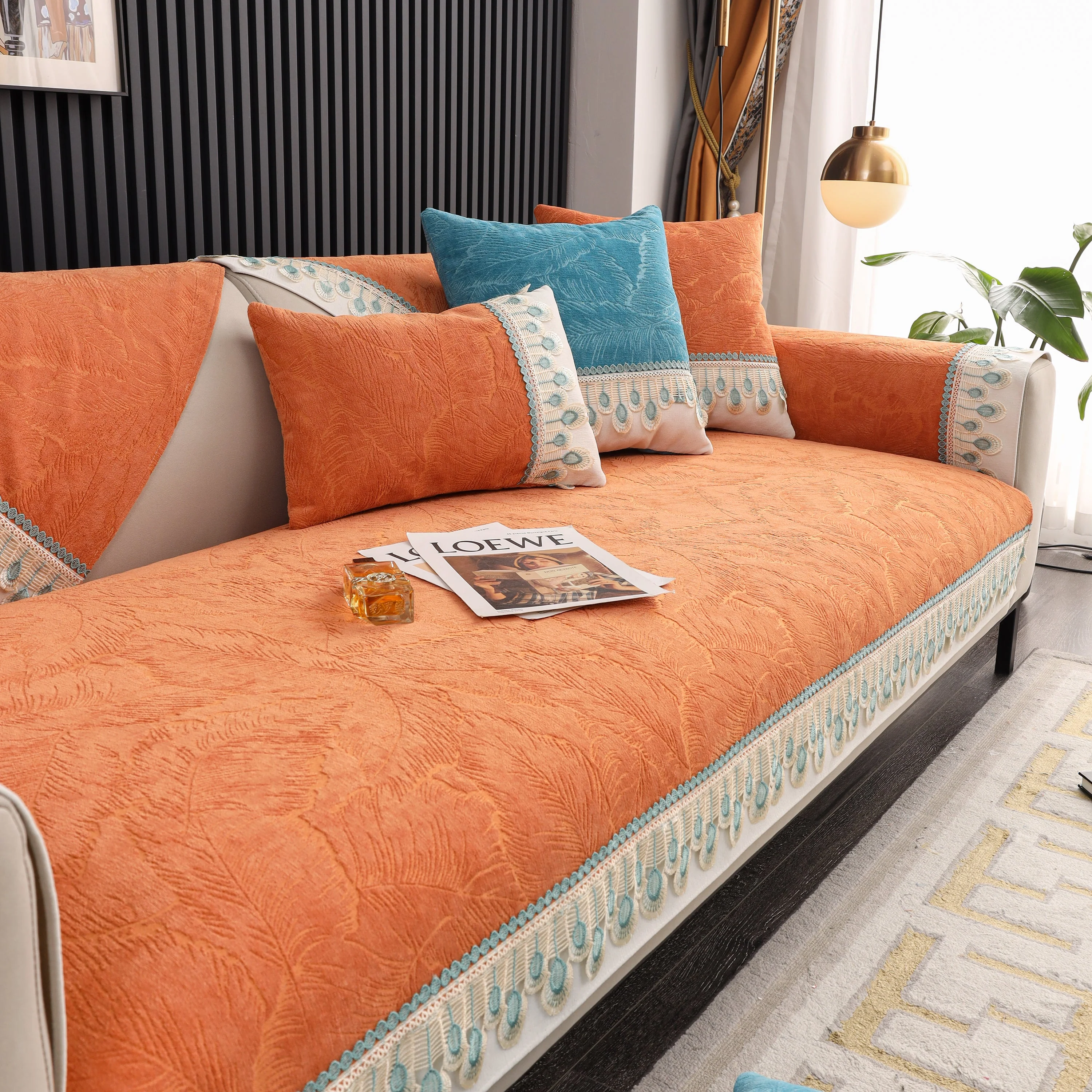 Chenille Sofa Slipcover, Non Slip Couch Seat Covers, Quilted Sofa Mat, Furniture Protector for Dogs - Image 15