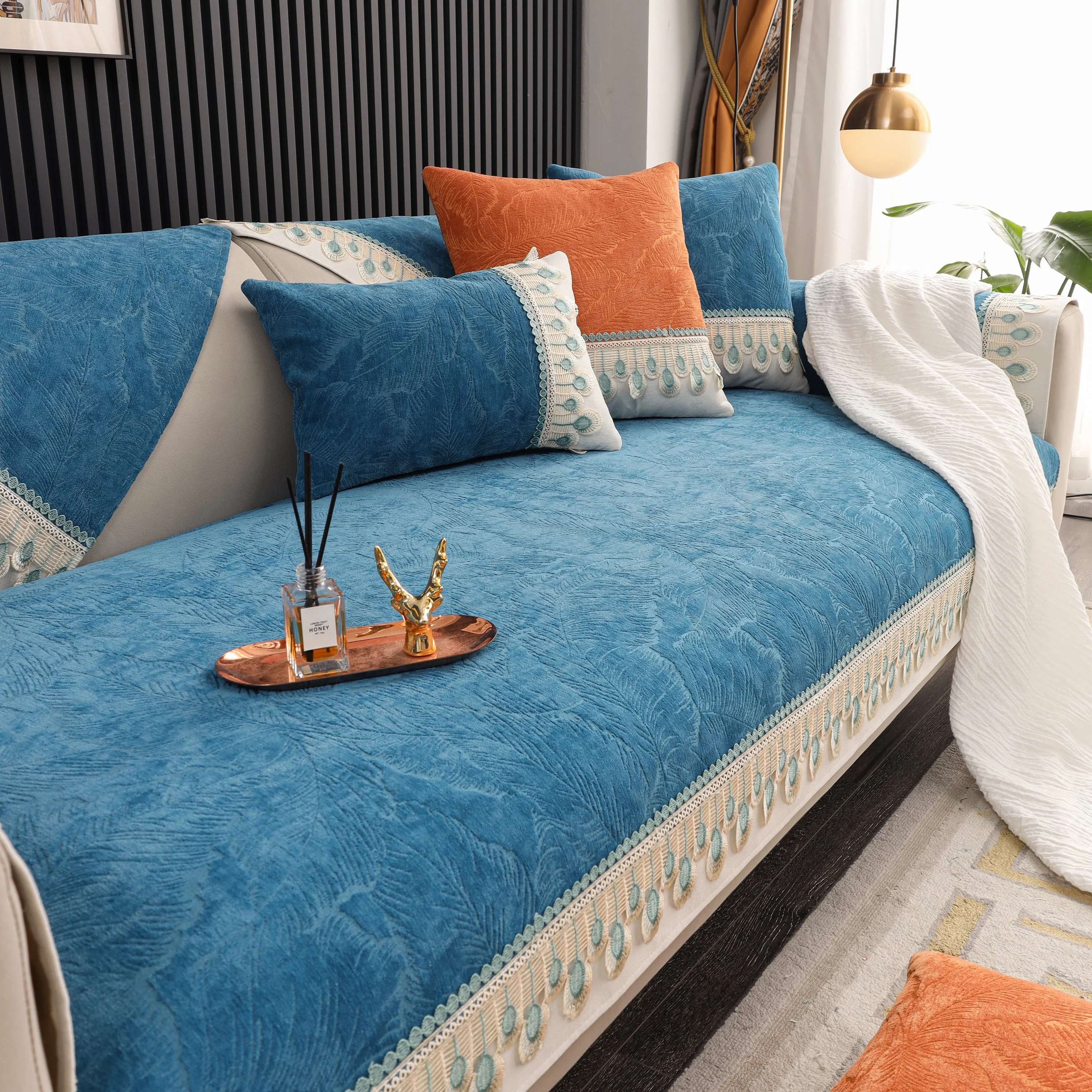 Chenille Sofa Slipcover, Non Slip Couch Seat Covers, Quilted Sofa Mat, Furniture Protector for Dogs - Image 17