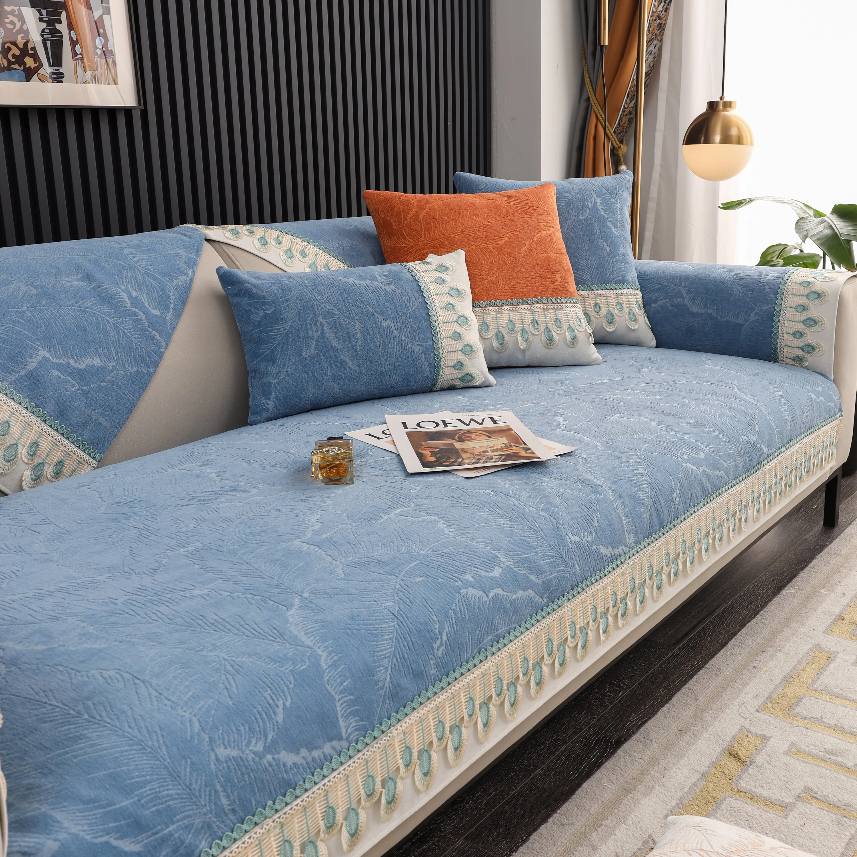 Chenille Sofa Slipcover, Non Slip Couch Seat Covers, Quilted Sofa Mat, Furniture Protector for Dogs - Image 20