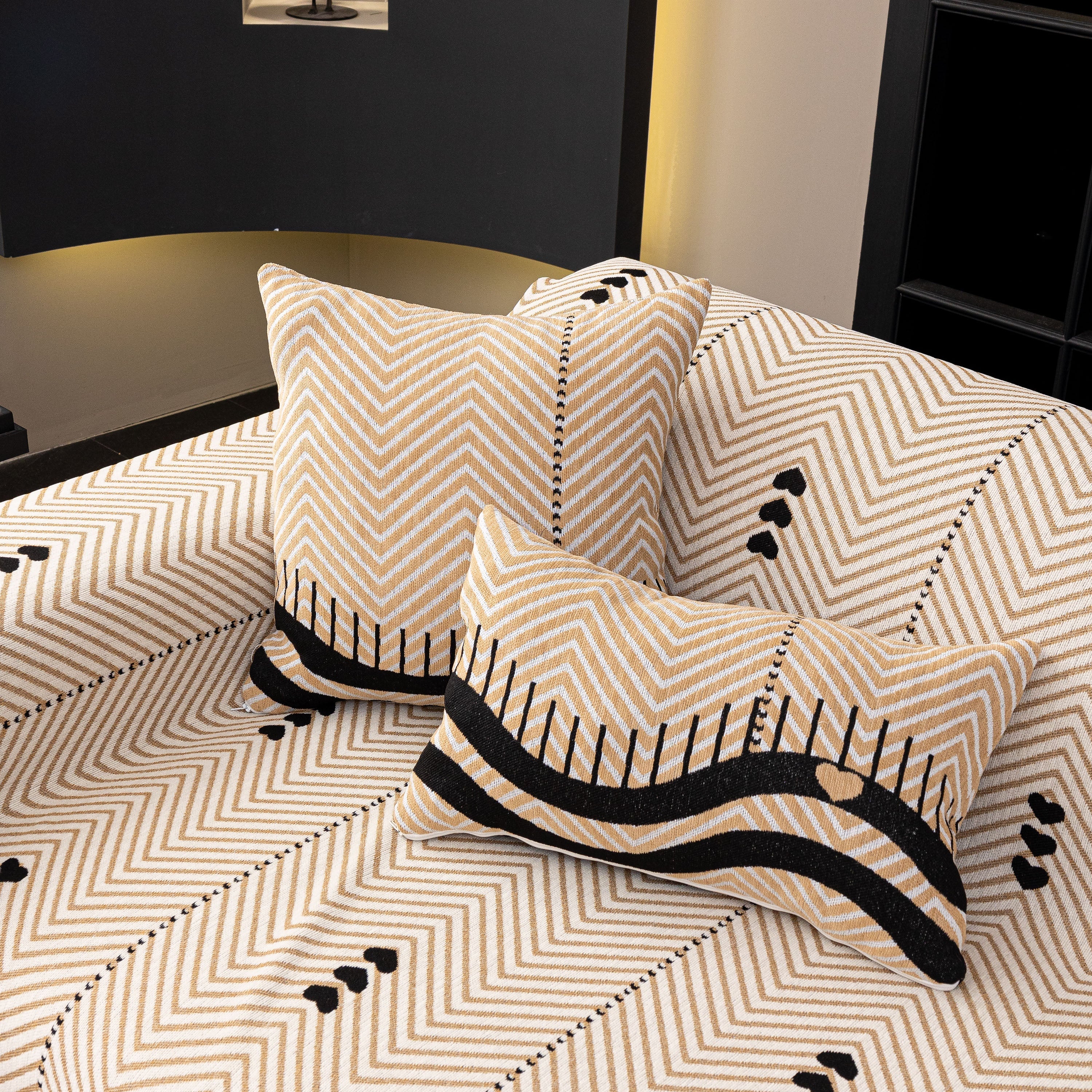 Chenille Sofa Throw Cover, Textured Chevron Decorative Couch Blanket for Living Room - Image 13