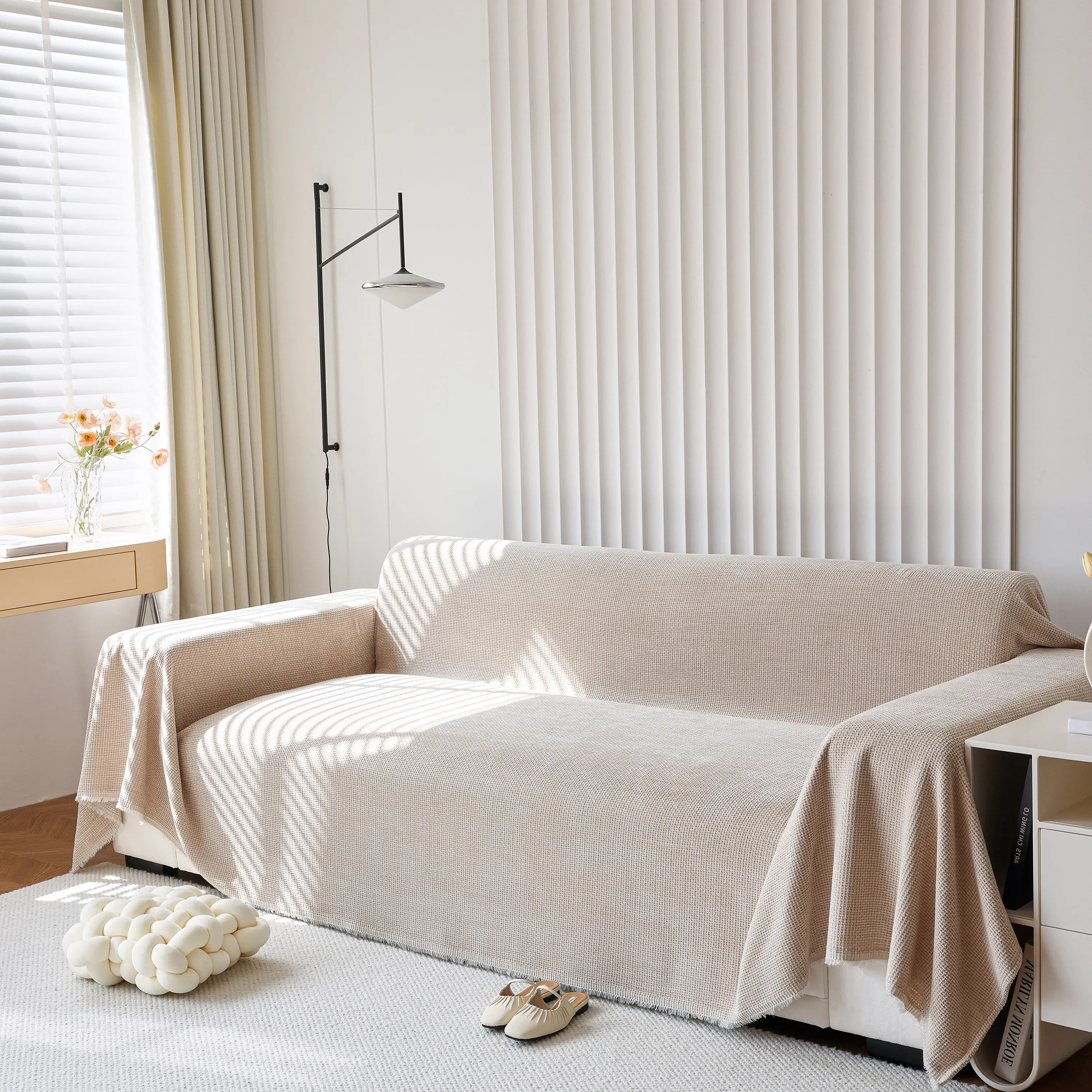 Chenille Thickened Solid Couch Blanket Throws, Reversible Couch Covers for Sectional Couches - Image 151