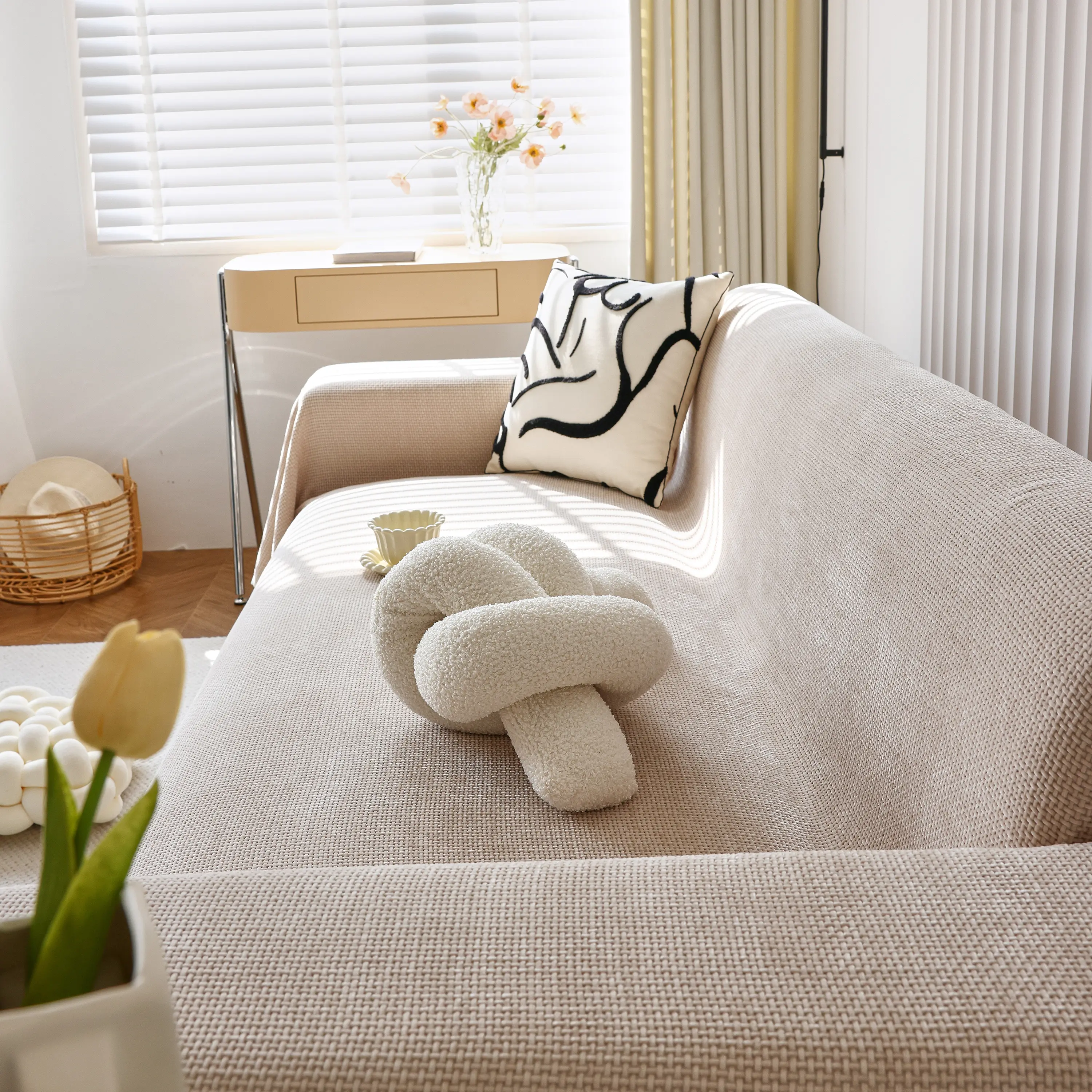 Chenille Thickened Solid Couch Blanket Throws, Reversible Couch Covers for Sectional Couches - Image 160