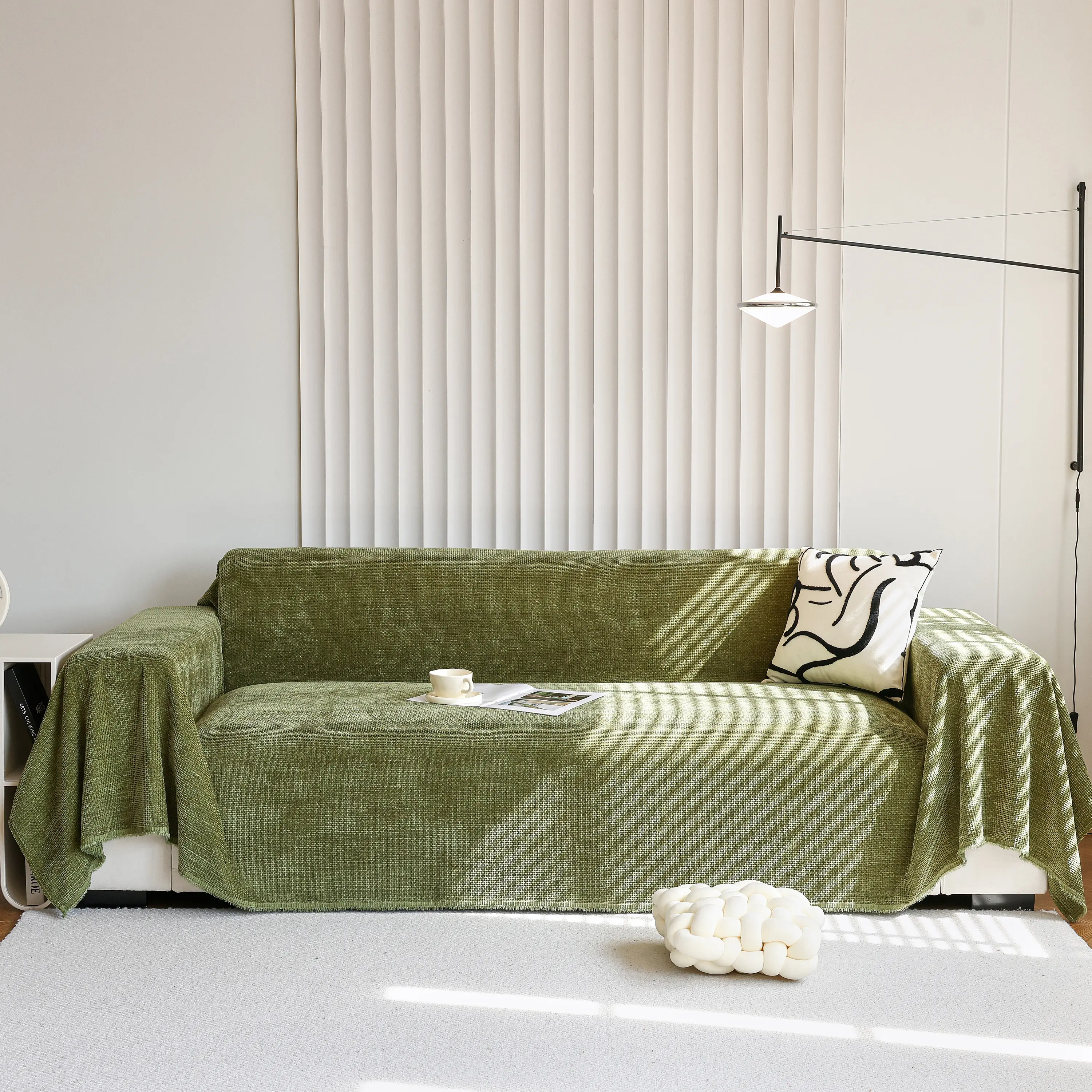 Chenille Thickened Solid Couch Blanket Throws, Reversible Couch Covers for Sectional Couches - Image 41