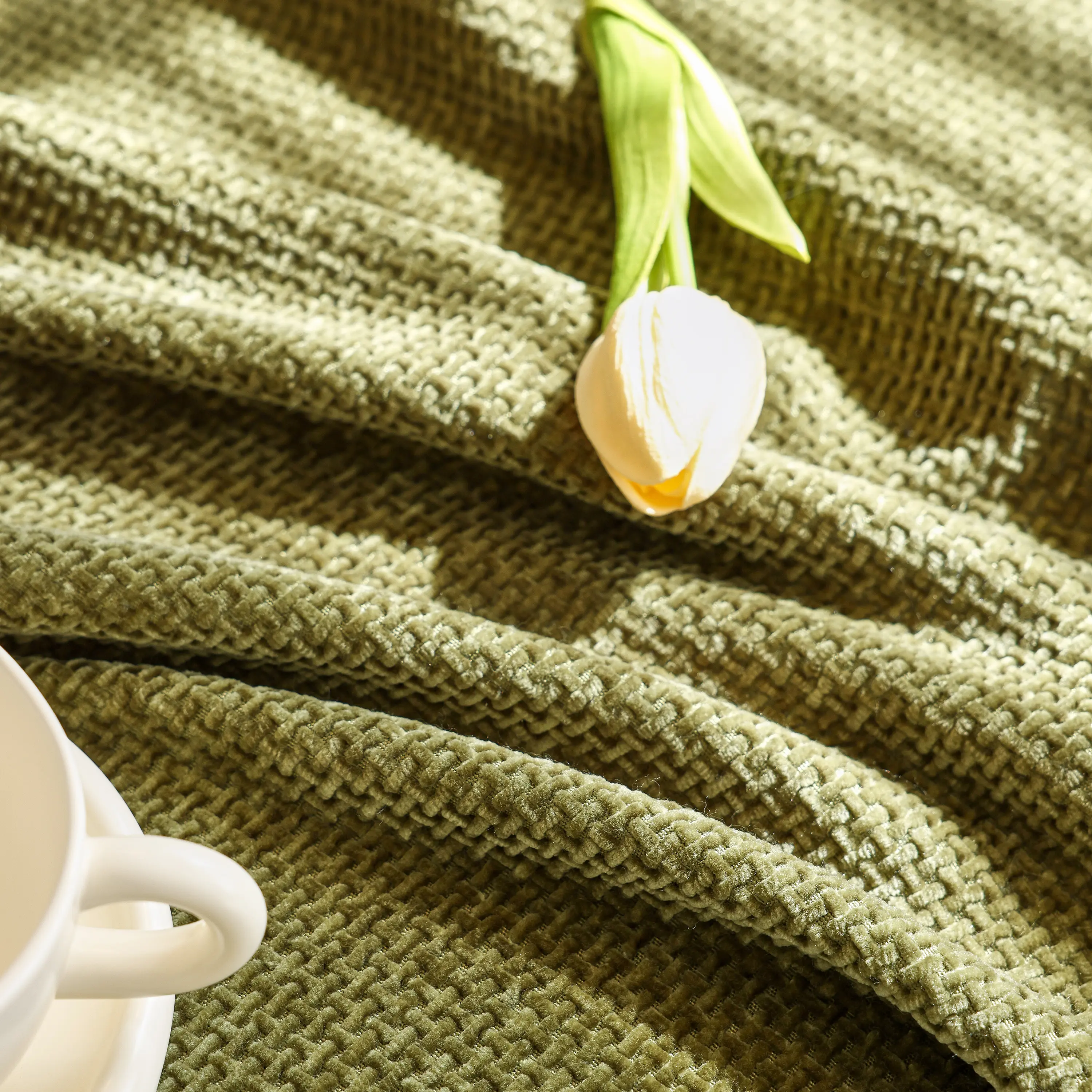 Chenille Thickened Solid Couch Blanket Throws, Reversible Couch Covers for Sectional Couches - Image 60