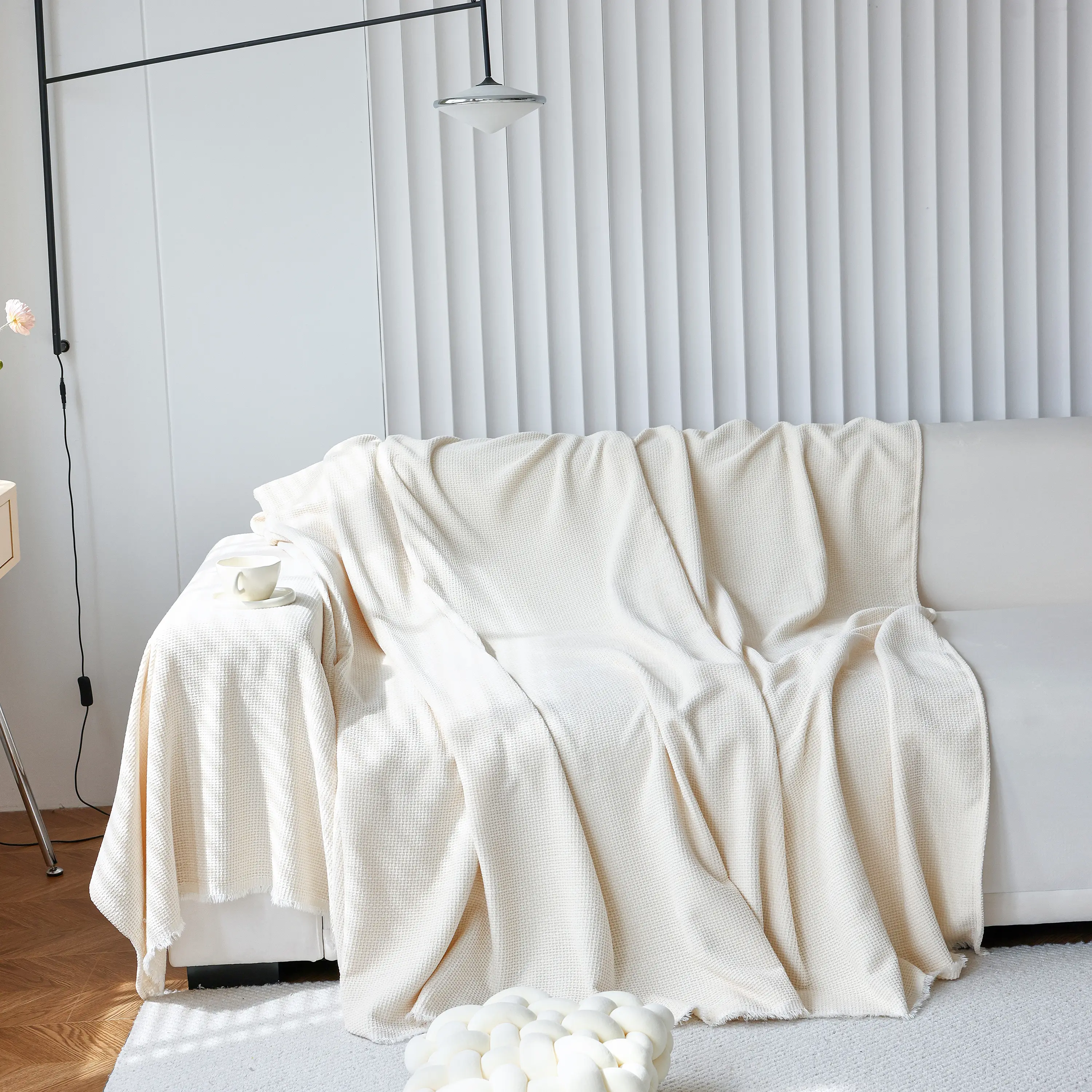 Chenille Thickened Solid Couch Blanket Throws, Reversible Couch Covers for Sectional Couches - Image 93