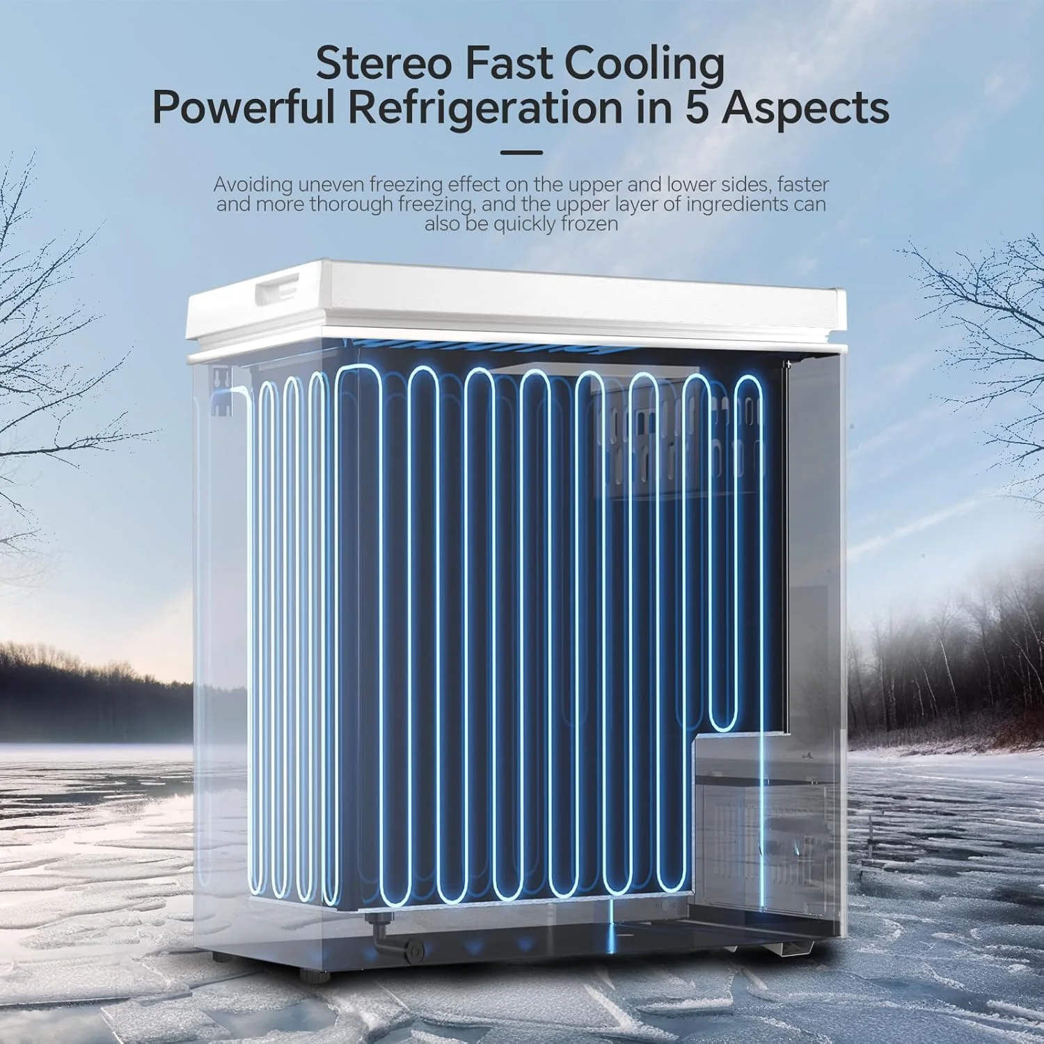 3.5 Cubic Feet Chest Freezer with 2 Removable Baskets D5897H - Image 10