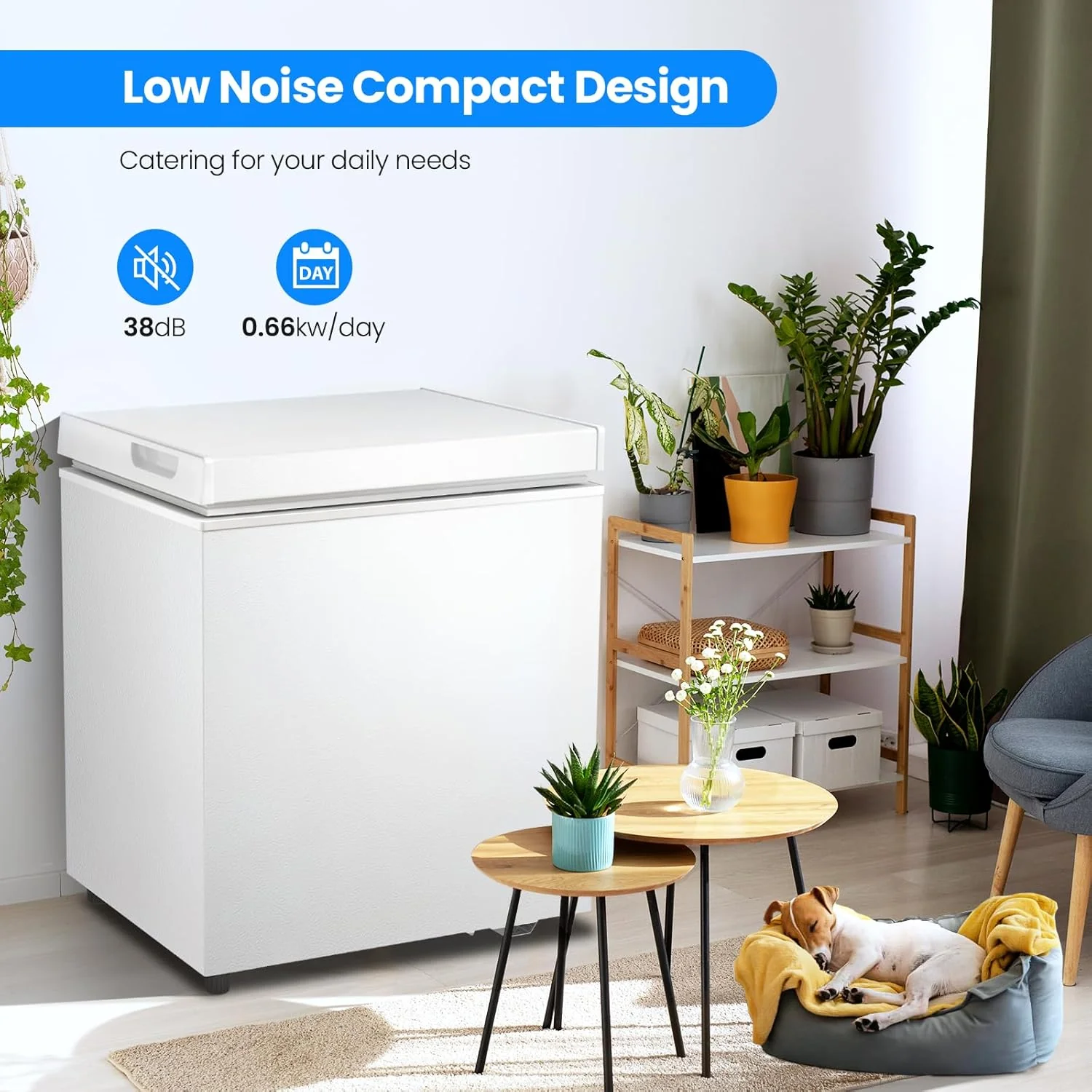 3.5 Cubic Feet Chest Freezer with 2 Removable Baskets D5897H - Image 13