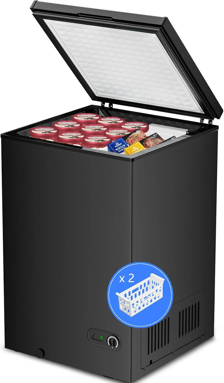 3.5 Cubic Feet Chest Freezer with 2 Removable Baskets D5897H - Image 15