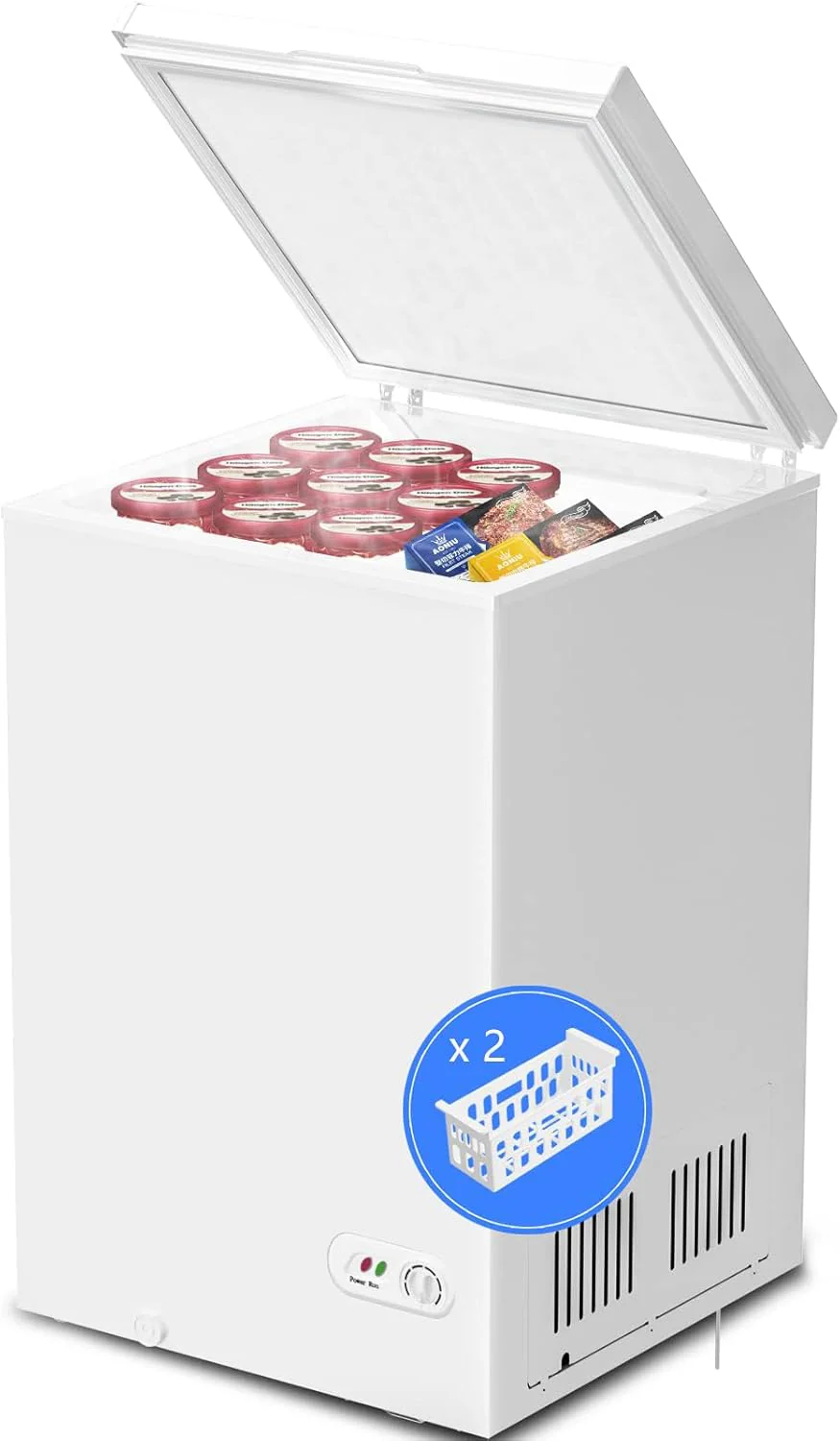 3.5 Cubic Feet Chest Freezer with 2 Removable Baskets D5897H - Image 22